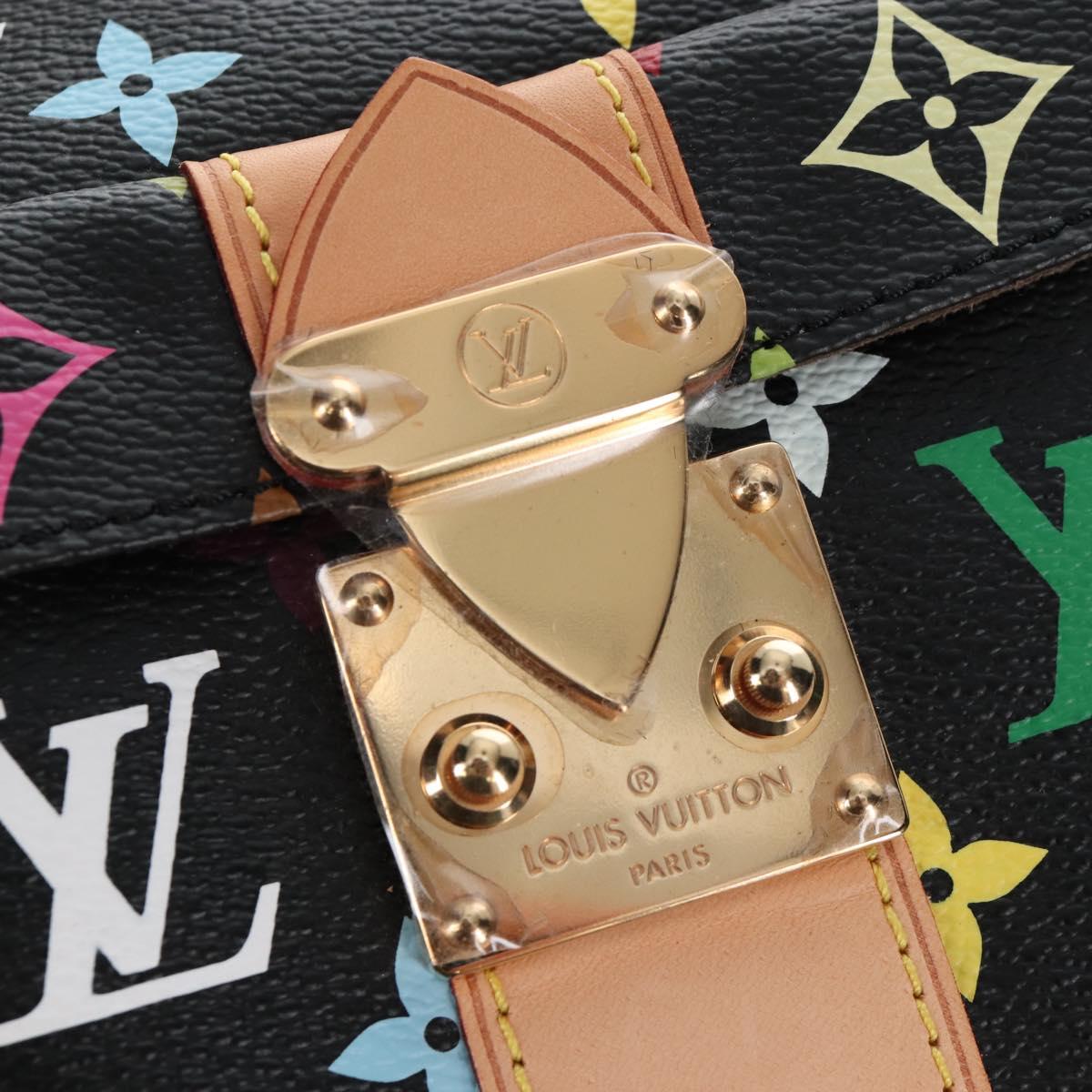 LOUIS VUITTON Monogram Multicolor Speedy 30 Hand Bag Black M92642 Auth 210029SM