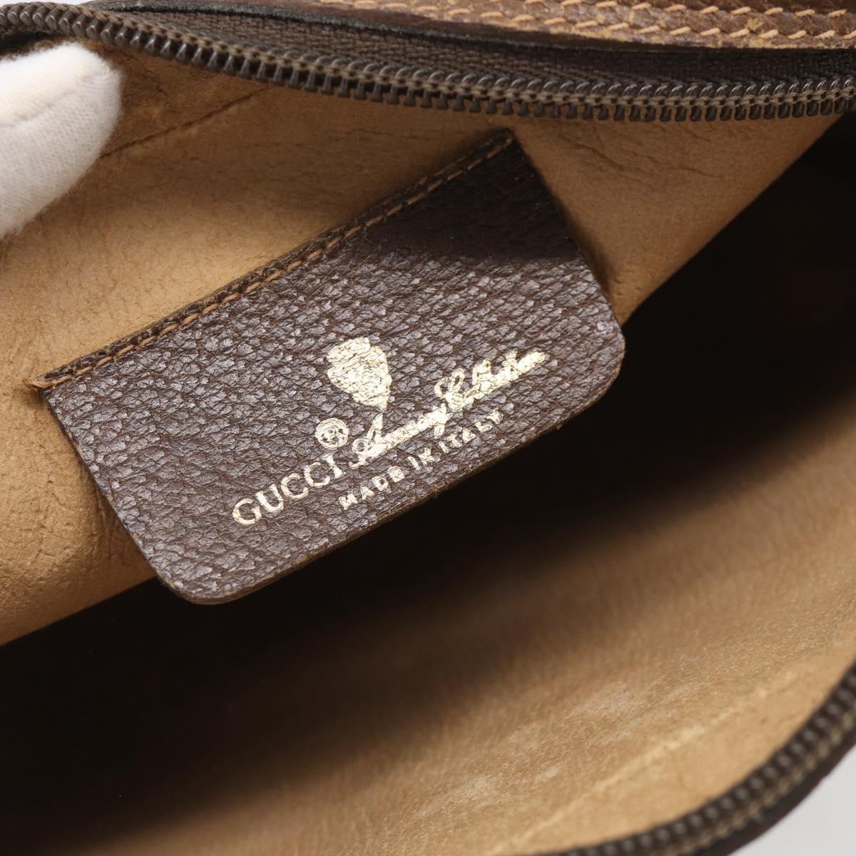 GUCCI GG Supreme Web Sherry Line Bag PVC Beige Gold 89 02 066 Auth 210037