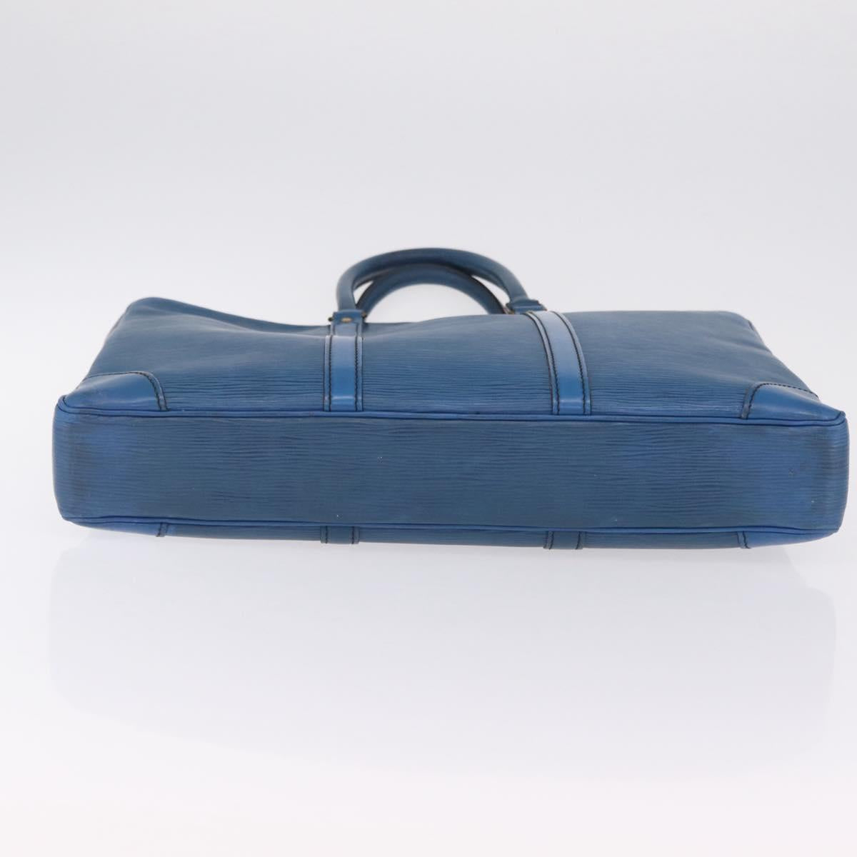 LOUIS VUITTON Epi Porte Documents Voyage Business Bag Blue M54475 LV Auth 210040