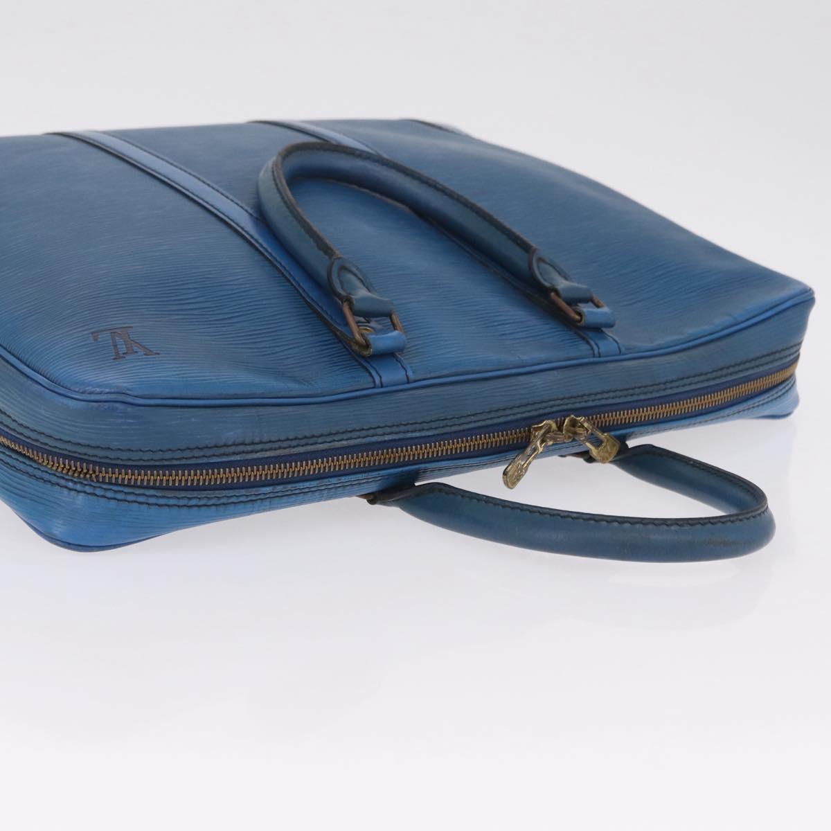 LOUIS VUITTON Epi Porte Documents Voyage Business Bag Blue M54475 LV Auth 210040