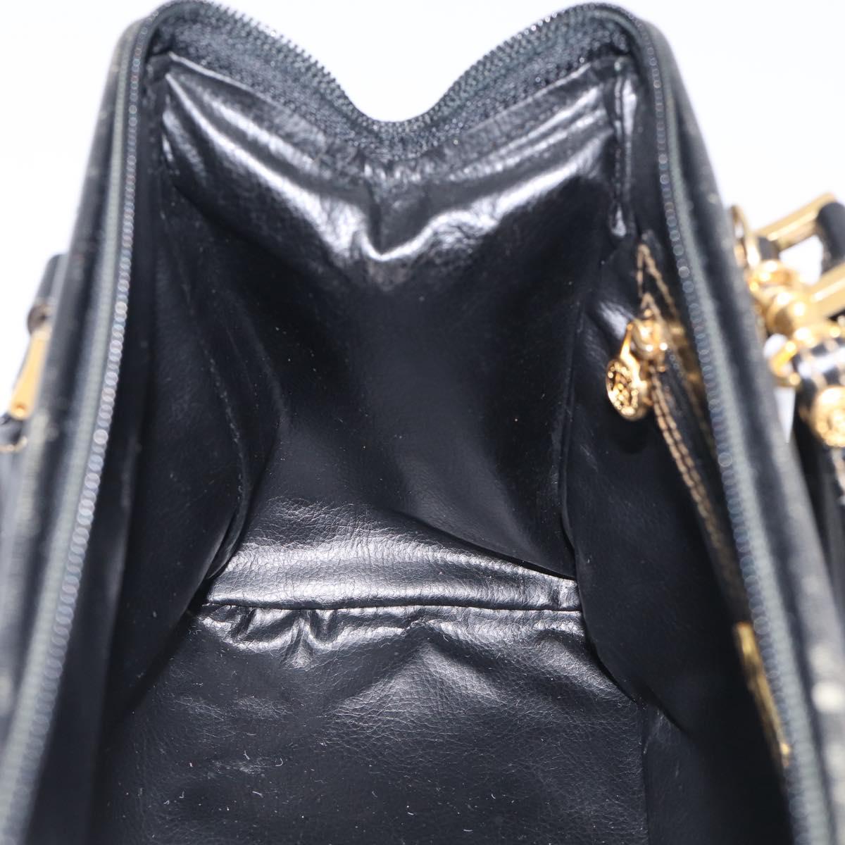 FENDI Zucca Canvas Hand Bag PVC 2way Black Brown Auth 210043