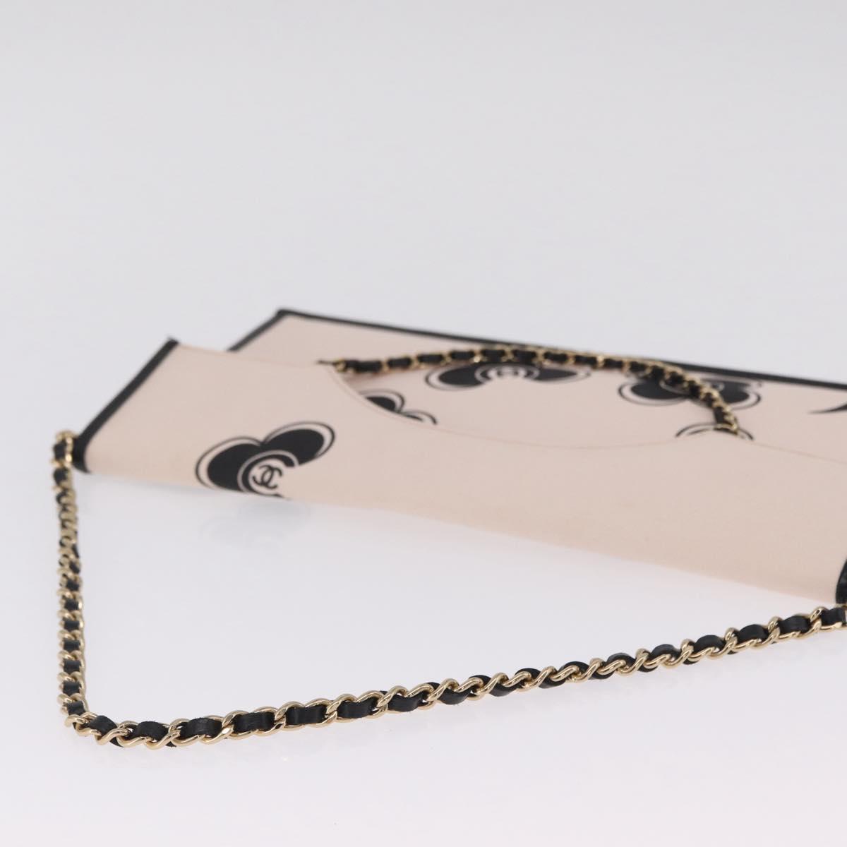 CHANEL Chain Shoulder Bag Canvas Pink Gold CC Auth 210045V