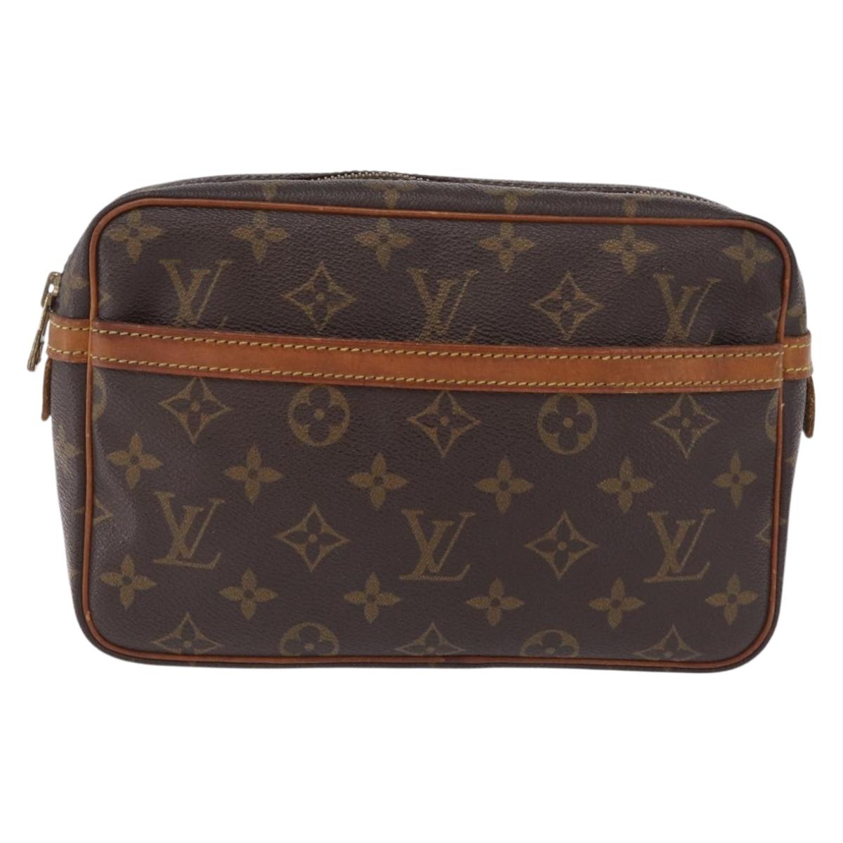 LOUIS VUITTON Monogram Compiegne 23 Clutch Bag M51847 LV Auth 210048
