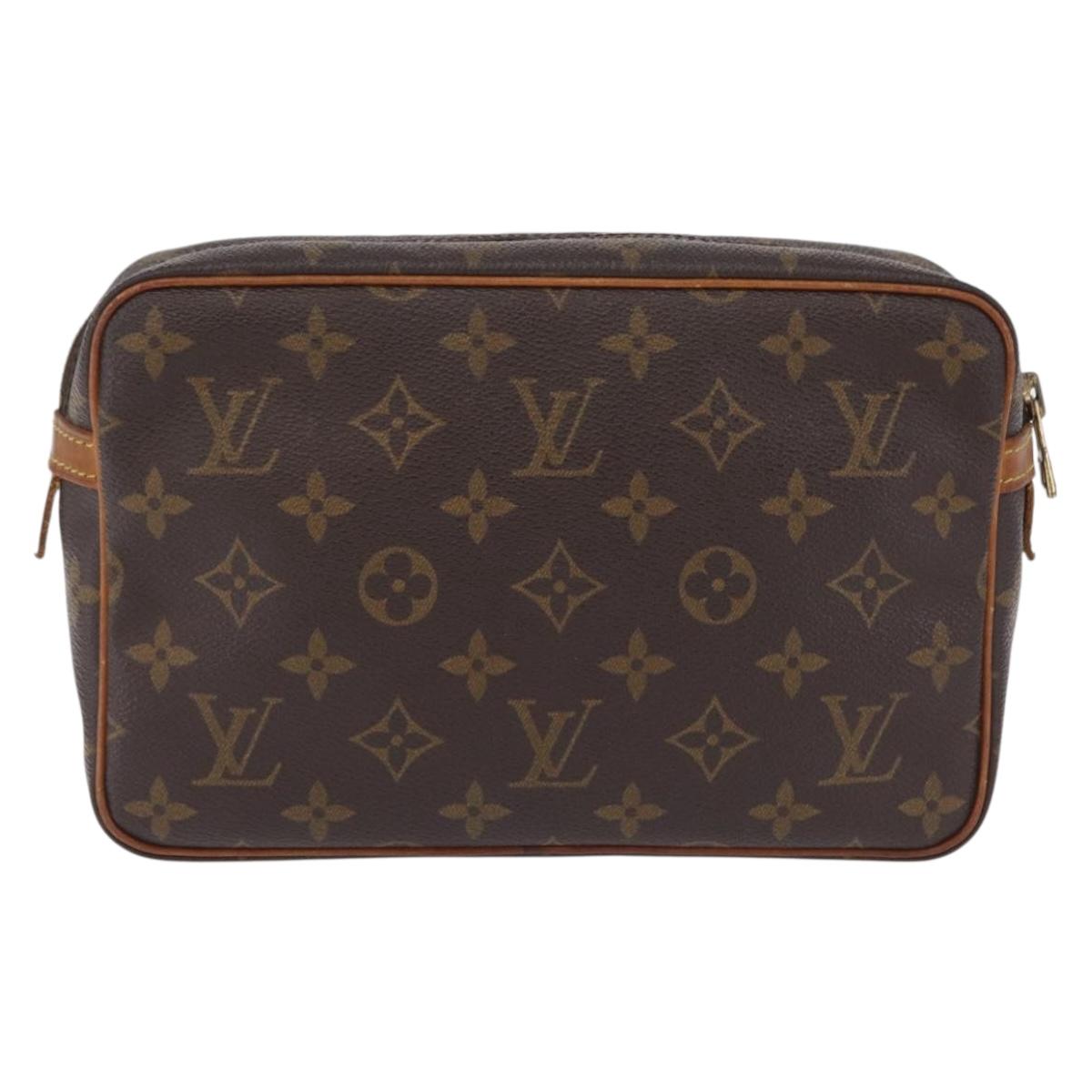 LOUIS VUITTON Monogram Compiegne 23 Clutch Bag M51847 LV Auth 210048