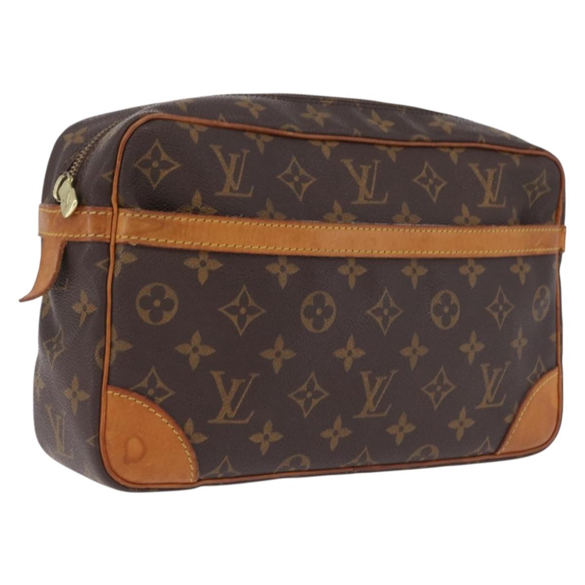 LOUIS VUITTON Monogram Compiegne 28 Clutch Bag M51845 LV Auth 210050