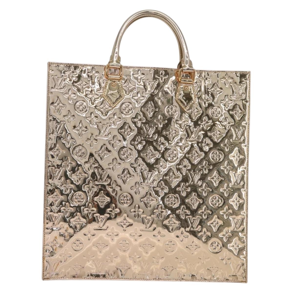 LOUIS VUITTON Monogram Miroir Sac Plat Bag Gold Dore M40268 LV Auth 210052SM