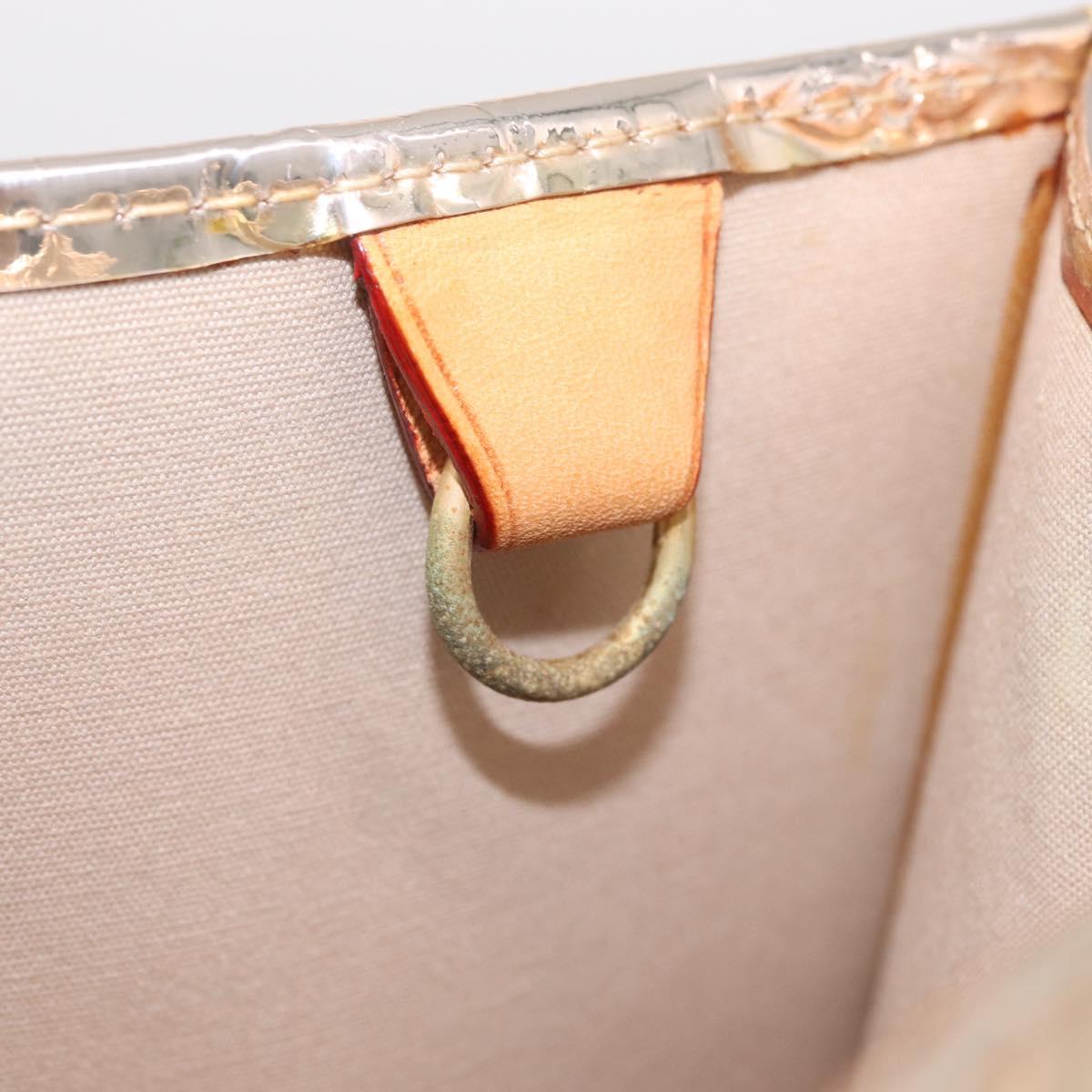 LOUIS VUITTON Monogram Miroir Sac Plat Bag Gold Dore M40268 LV Auth 210052SM