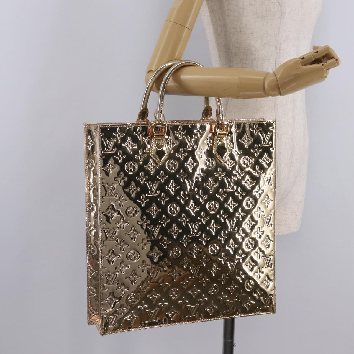 LOUIS VUITTON Monogram Miroir Sac Plat Bag Gold Dore M40268 LV Auth 210052SM