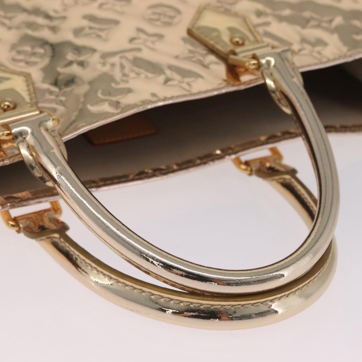 LOUIS VUITTON Monogram Miroir Sac Plat Bag Gold Dore M40268 LV Auth 210052SM
