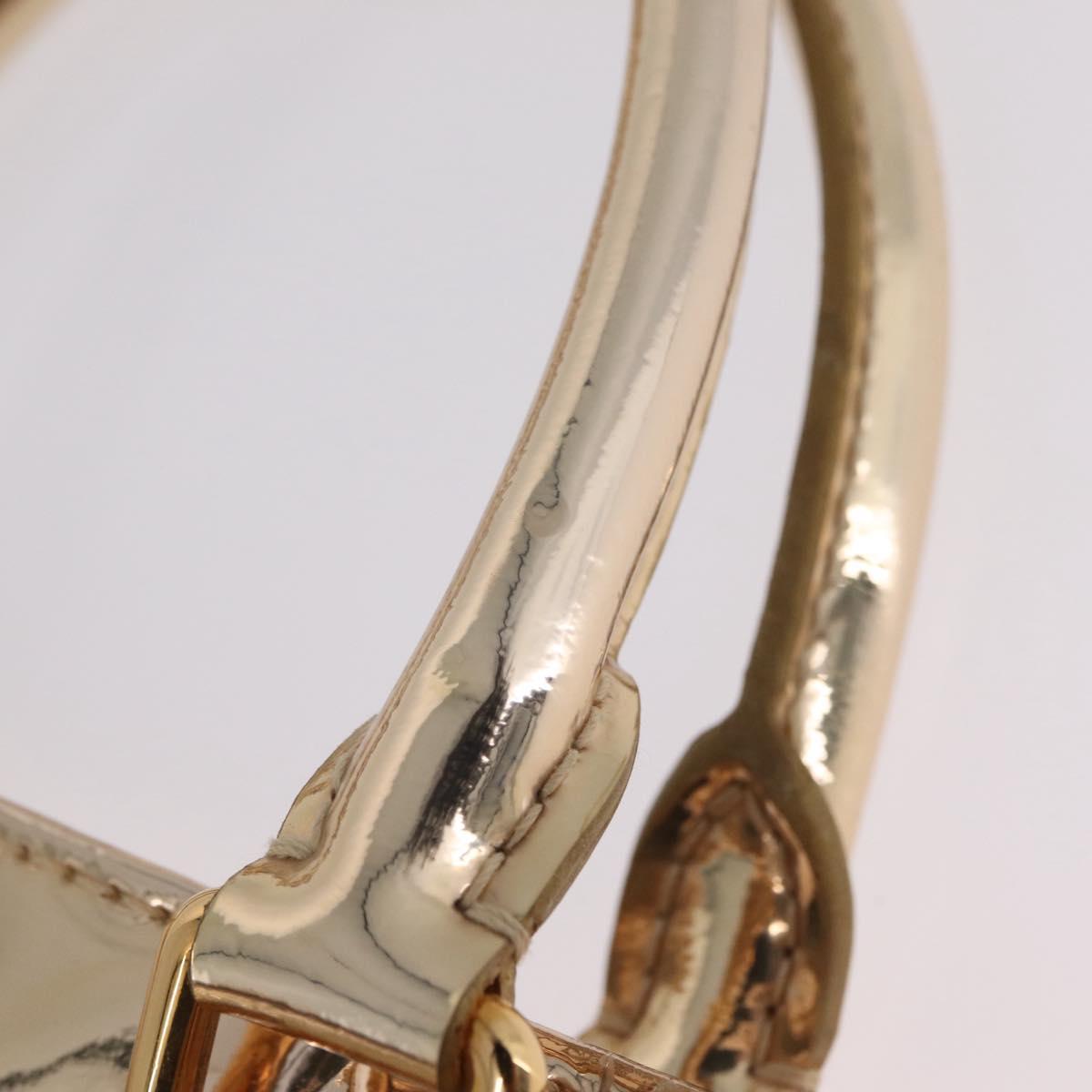 LOUIS VUITTON Monogram Miroir Sac Plat Bag Gold Dore M40268 LV Auth 210052SM
