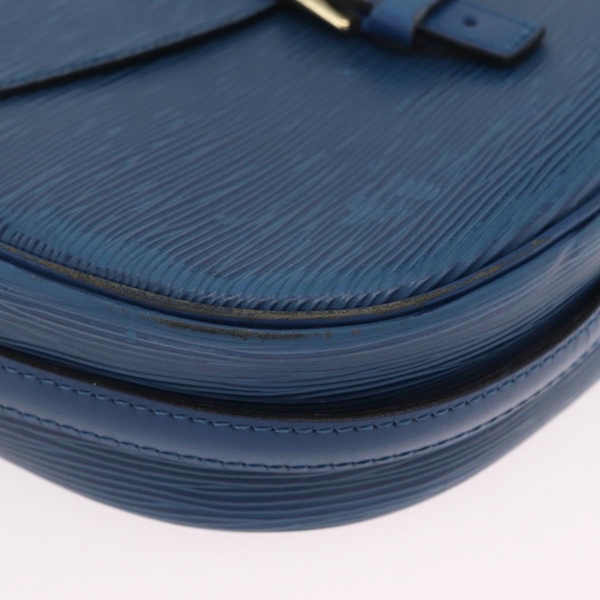LOUIS VUITTON Epi Jeune Fille MM Shoulder Bag Toledo Blue M52155 LV Auth 210059A