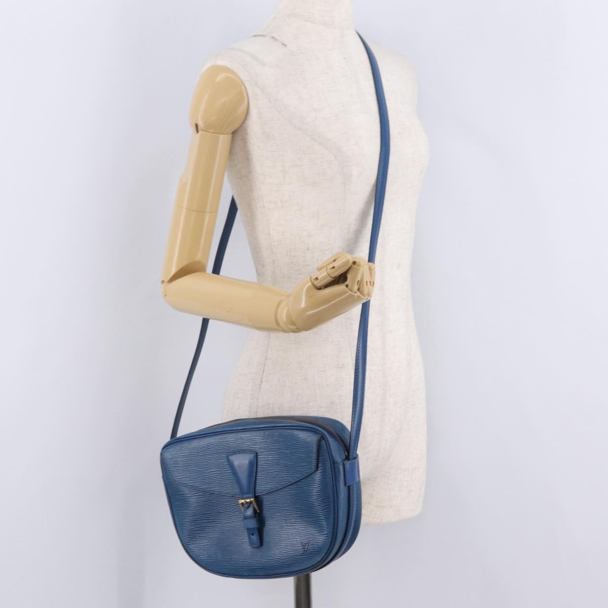 LOUIS VUITTON Epi Jeune Fille MM Shoulder Bag Toledo Blue M52155 LV Auth 210059A