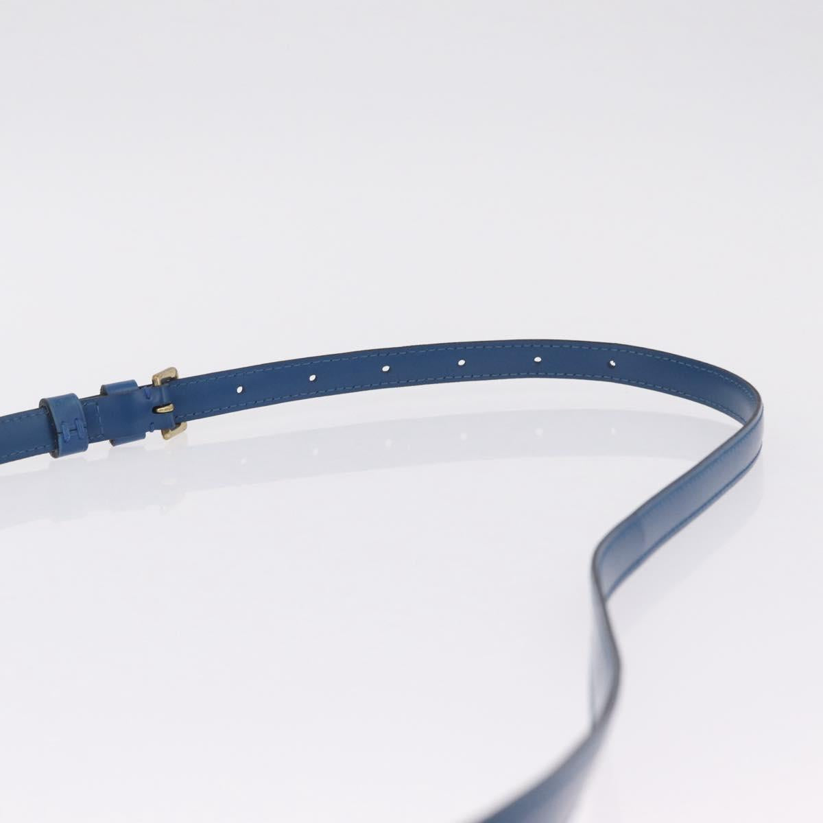 LOUIS VUITTON Epi Jeune Fille MM Shoulder Bag Toledo Blue M52155 LV Auth 210059A