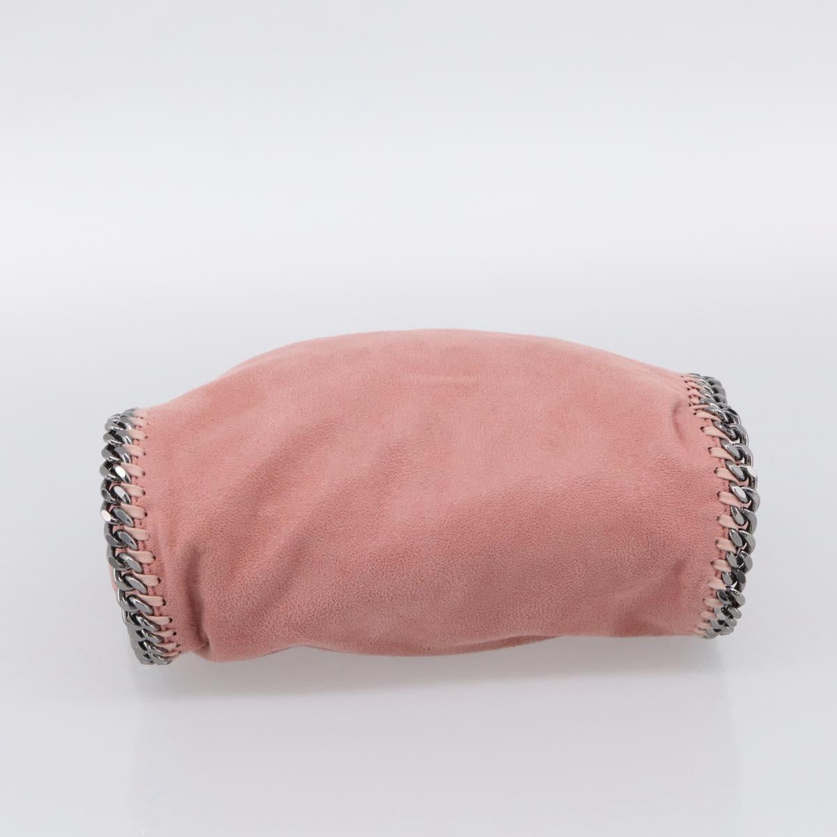 Stella McCartney Chain Falabella Bag Polyester Pink Silver 371223 Auth 210065A