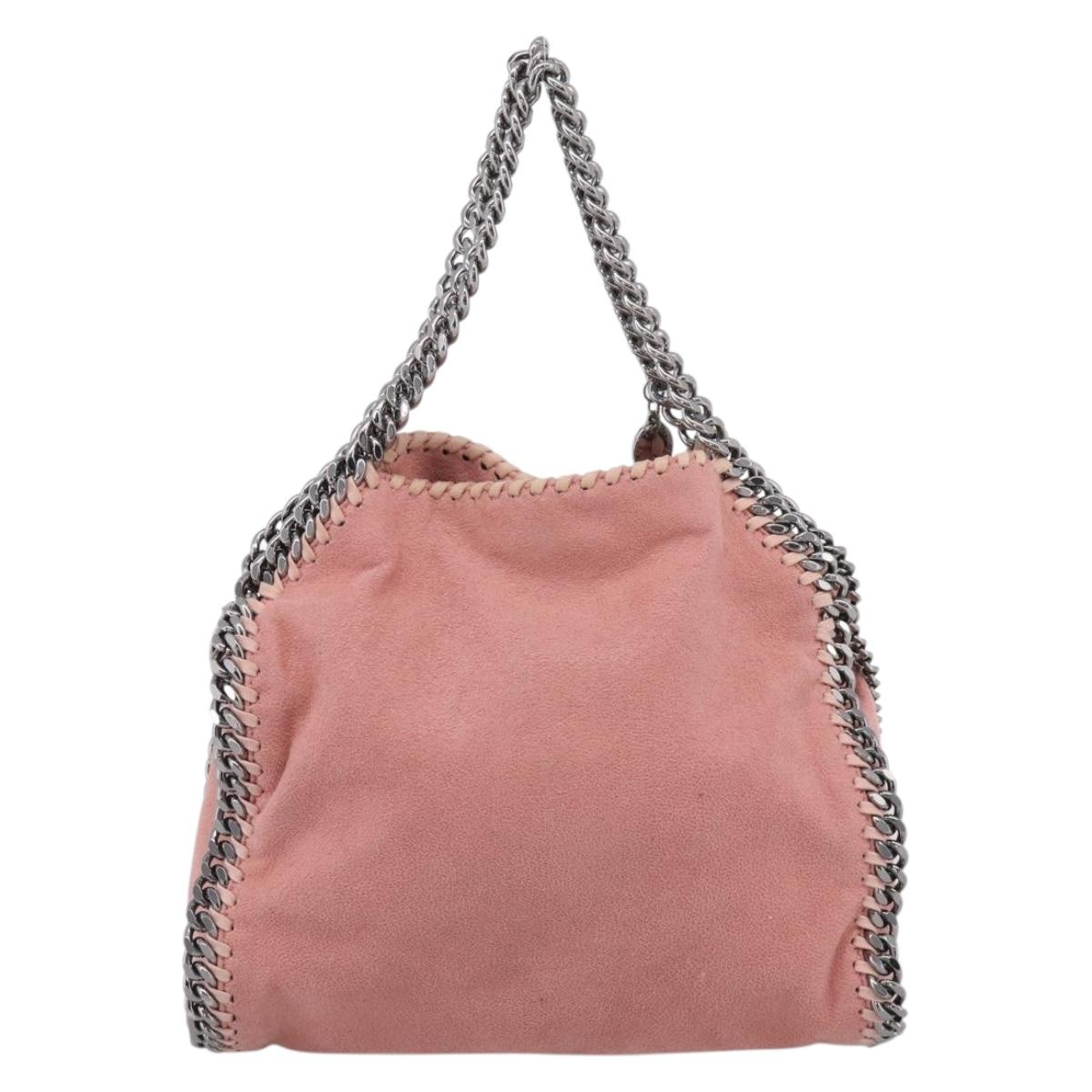 Stella McCartney Chain Falabella Bag Polyester Pink Silver 371223 Auth 210065A