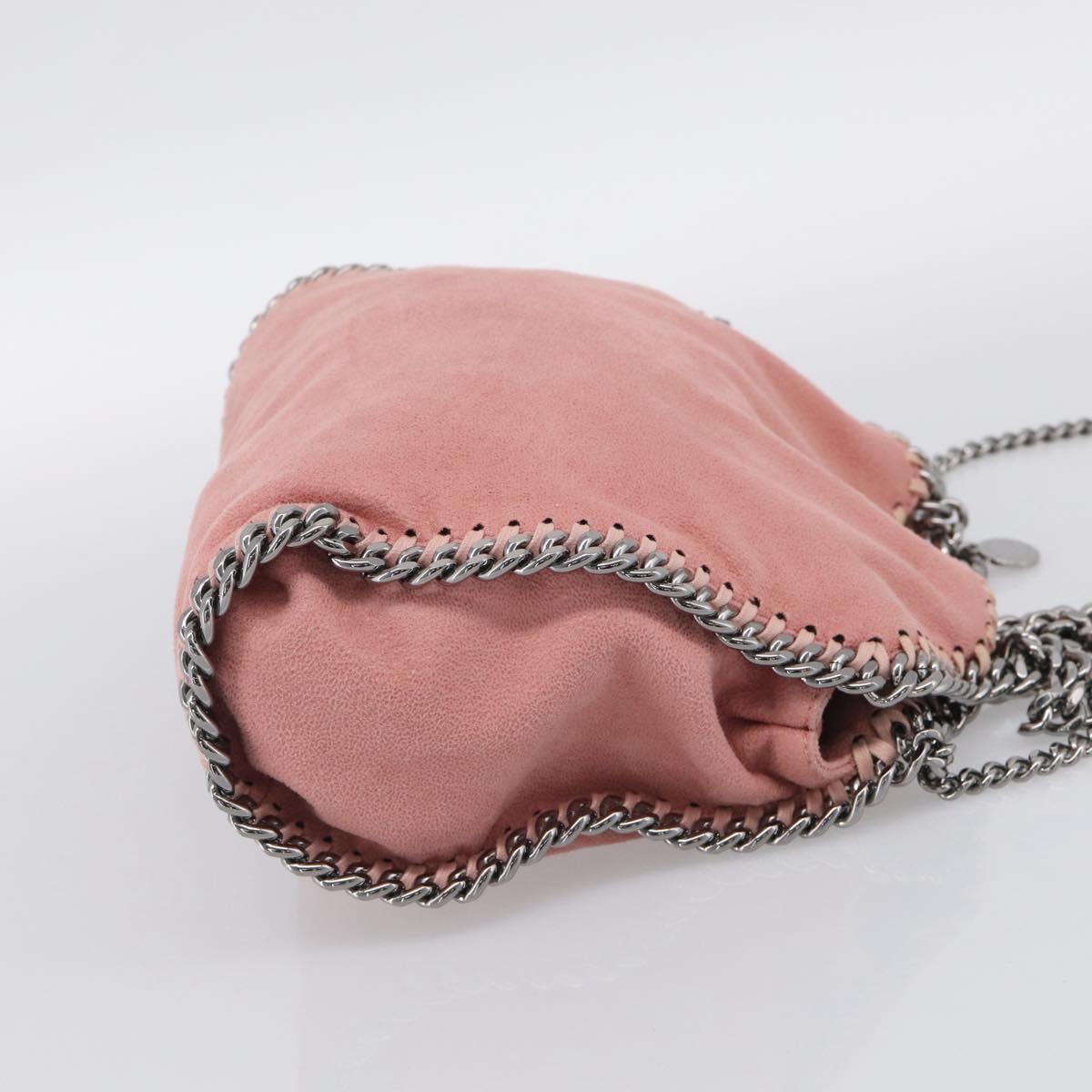 Stella McCartney Chain Falabella Bag Polyester Pink Silver 371223 Auth 210065A