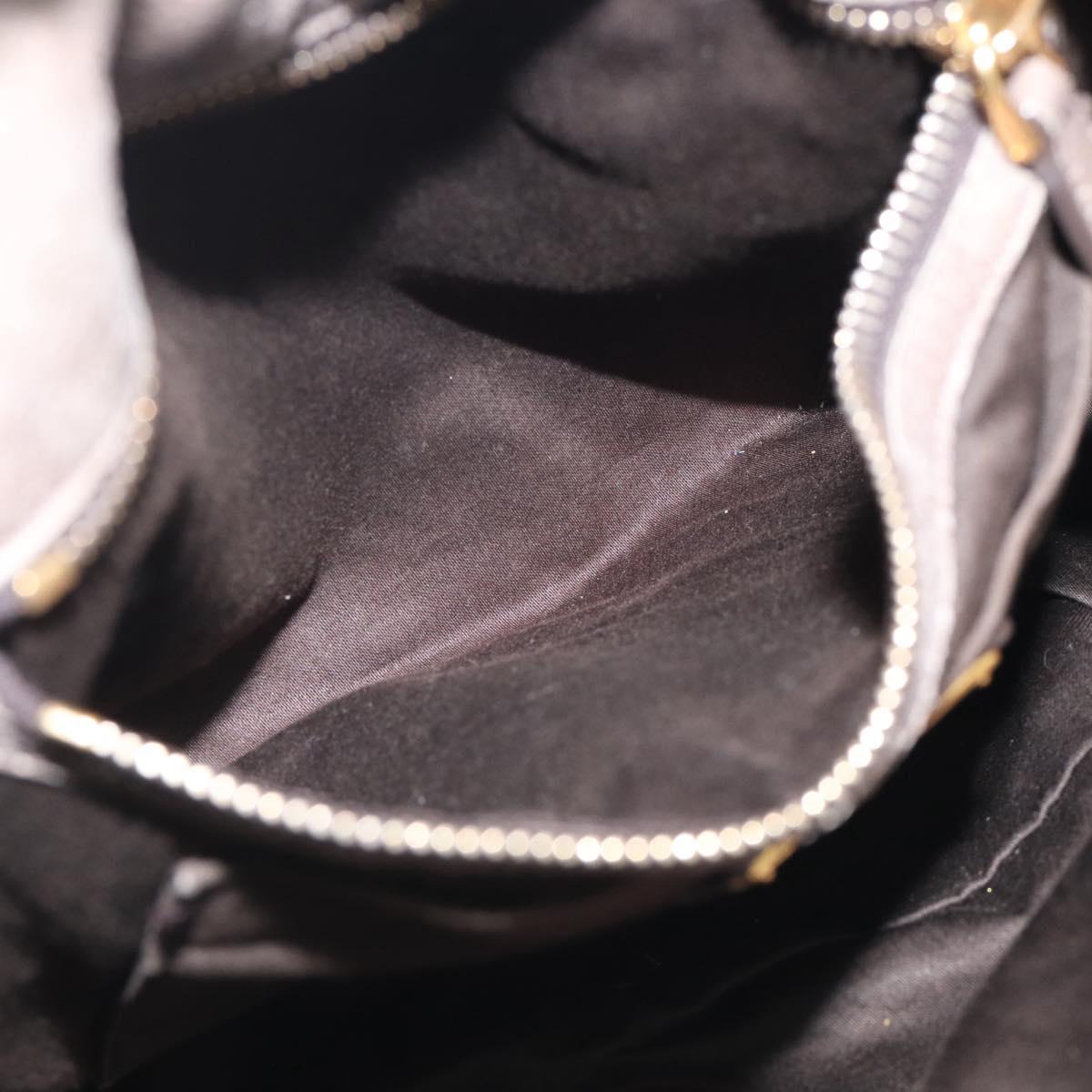 Miu Miu Hand Bag Vitellolux Gray Gold Auth 210067A