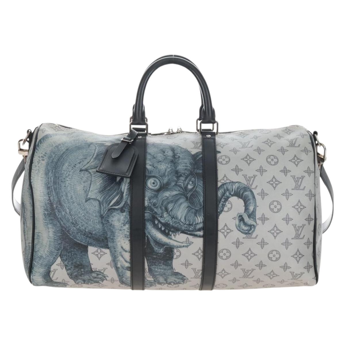 LOUIS VUITTON Monogram Savanna Keepall Bandouliere 45 Bag M54129 Auth 210069V