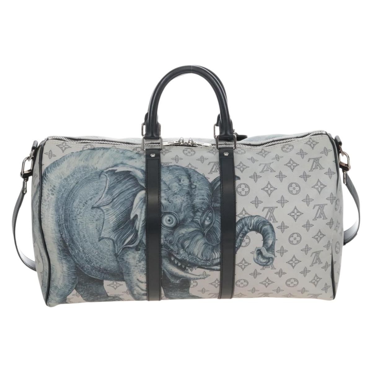 LOUIS VUITTON Monogram Savanna Keepall Bandouliere 45 Bag M54129 Auth 210069V