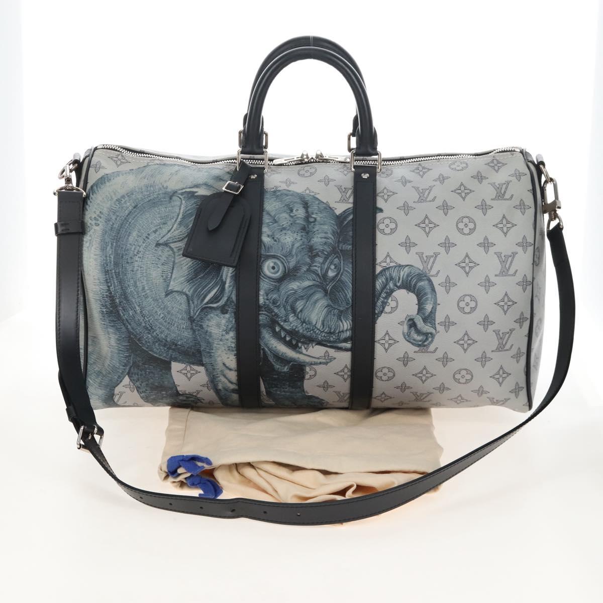LOUIS VUITTON Monogram Savanna Keepall Bandouliere 45 Bag M54129 Auth 210069V