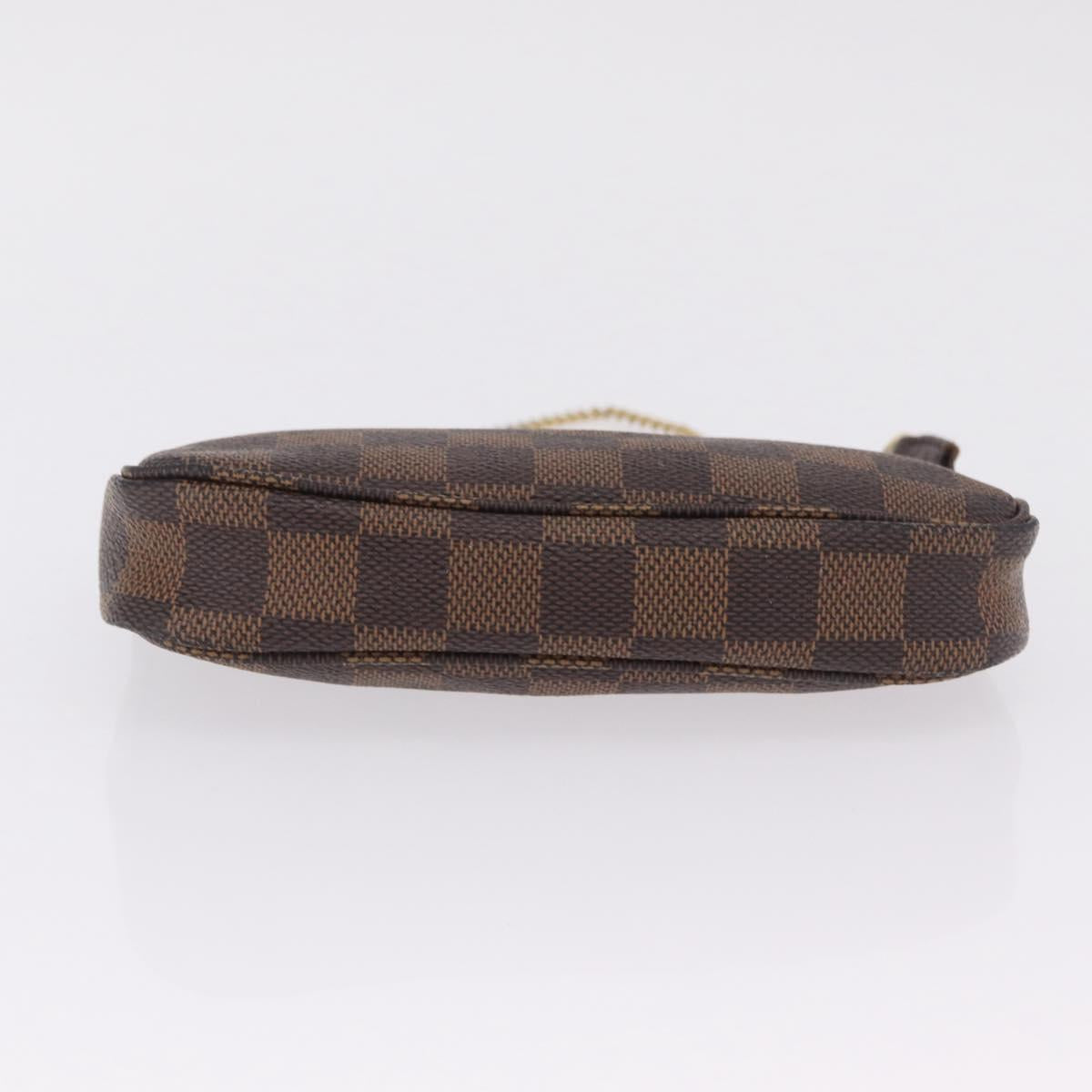 LOUIS VUITTON Damier Ebene Mini Pochette Accessory Pouch N58009 LV Auth 210083A