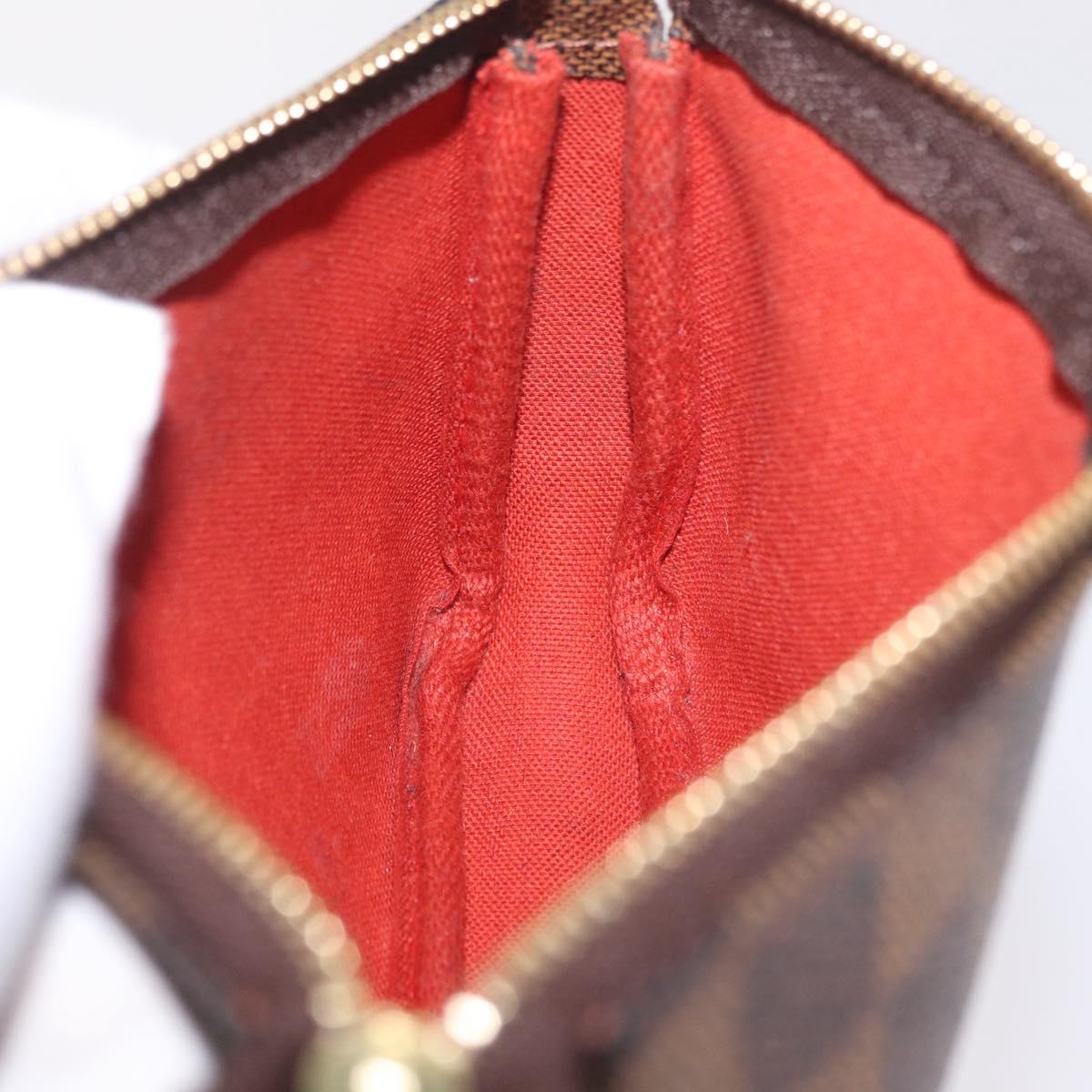 LOUIS VUITTON Damier Ebene Mini Pochette Accessory Pouch N58009 LV Auth 210083A