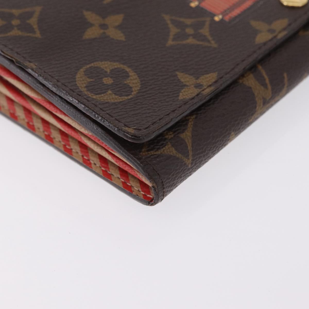 LOUIS VUITTON Monogram Trunk Portefeuille Sarah Long Wallet M60415 Auth 210084