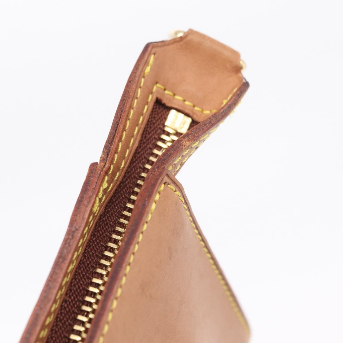 LOUIS VUITTON Nomad Cabas Amble PM Pouch Leather Beige M92502 LV Auth 210085