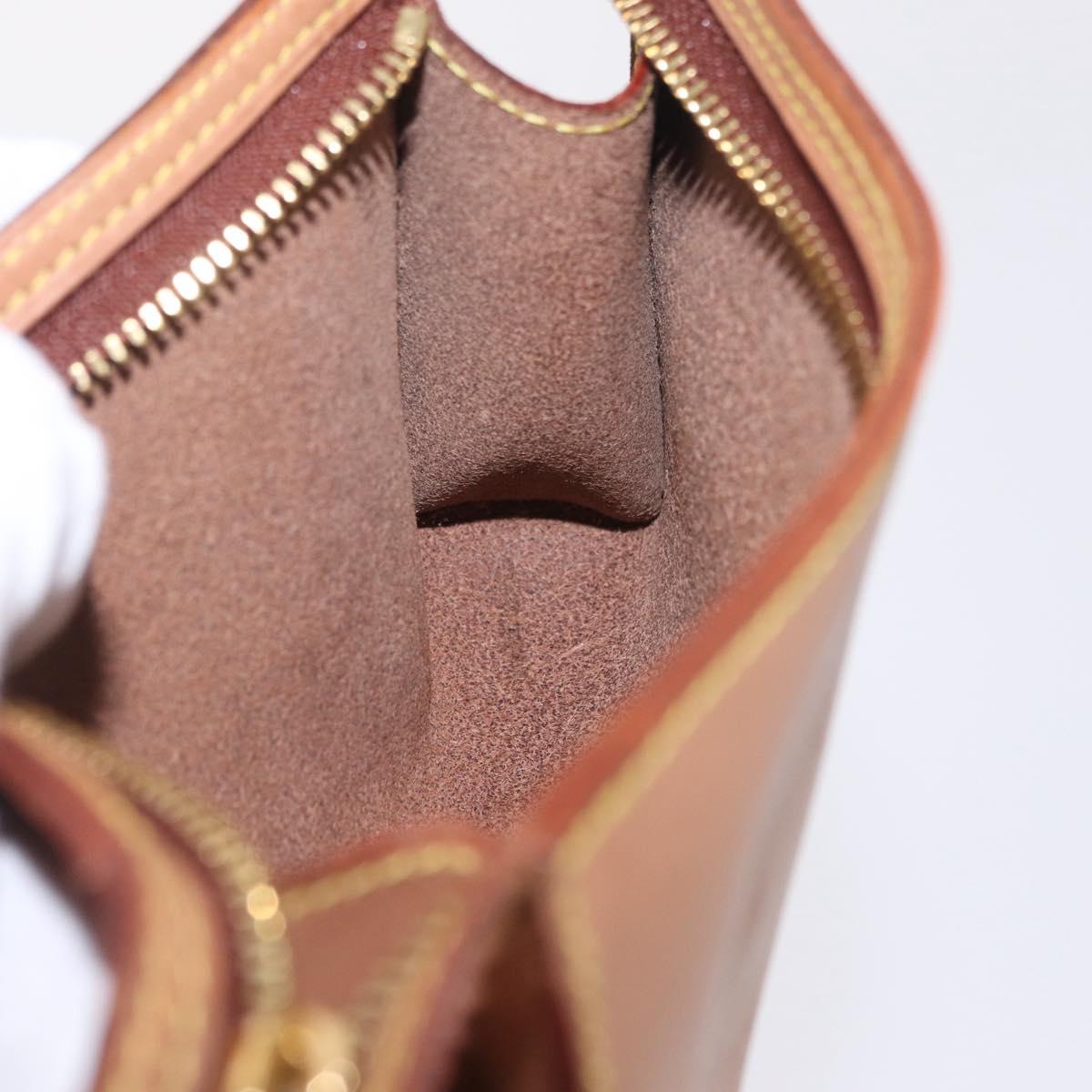 LOUIS VUITTON Nomad Cabas Amble PM Pouch Leather Beige M92502 LV Auth 210085