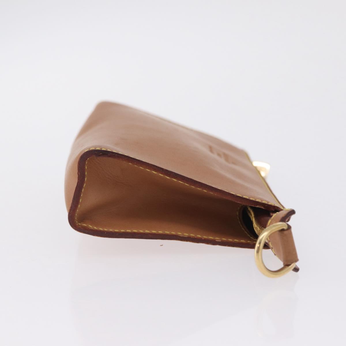 LOUIS VUITTON Nomad Cabas Amble PM Pouch Leather Beige M92502 LV Auth 210085