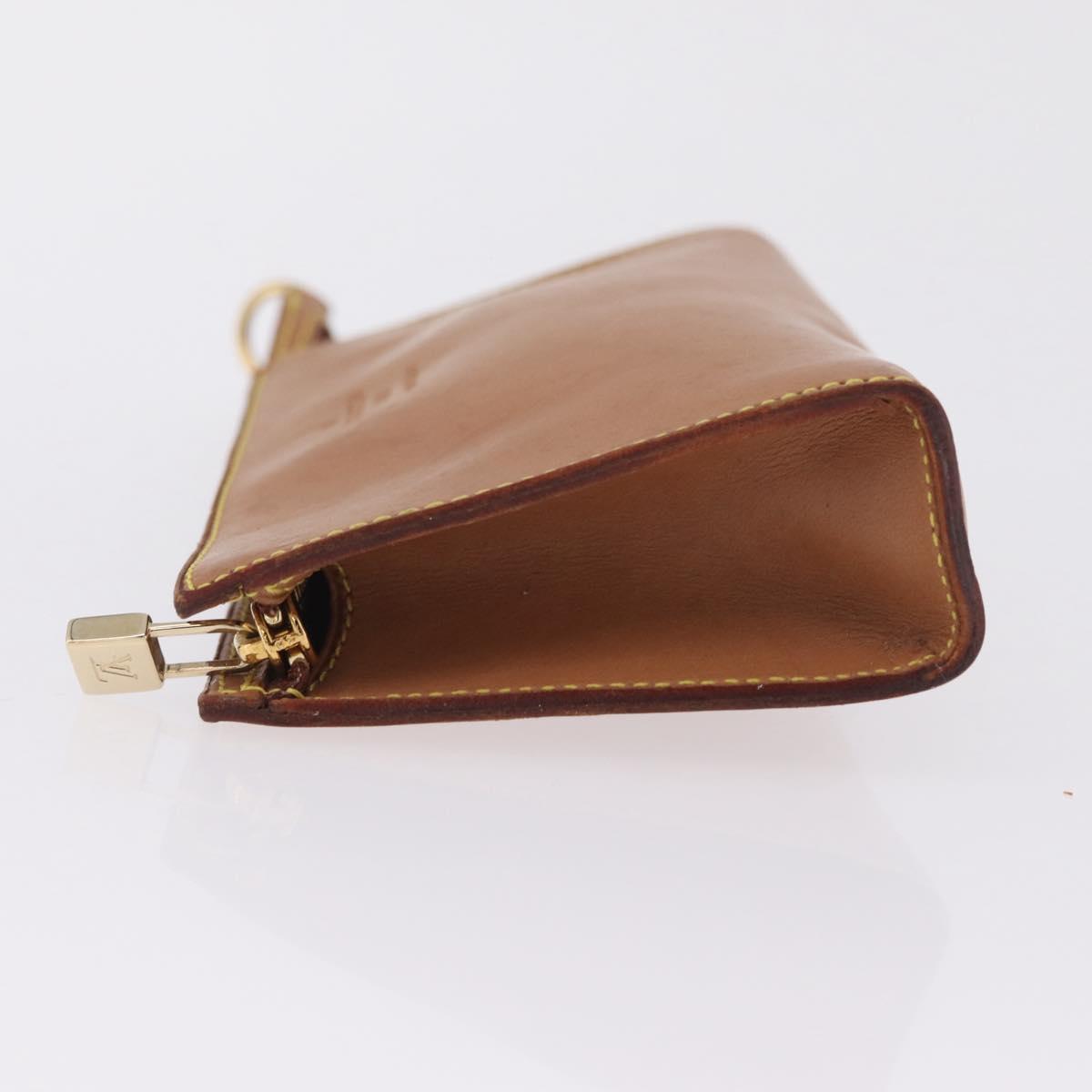 LOUIS VUITTON Nomad Cabas Amble PM Pouch Leather Beige M92502 LV Auth 210085