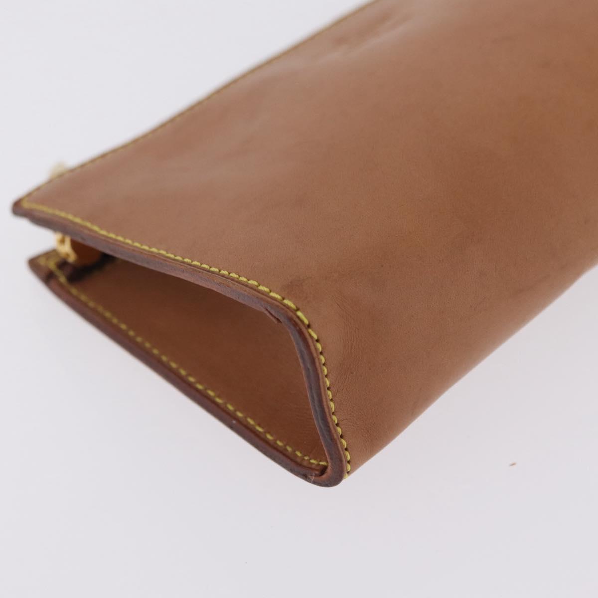 LOUIS VUITTON Nomad Cabas Amble PM Pouch Leather Beige M92502 LV Auth 210085