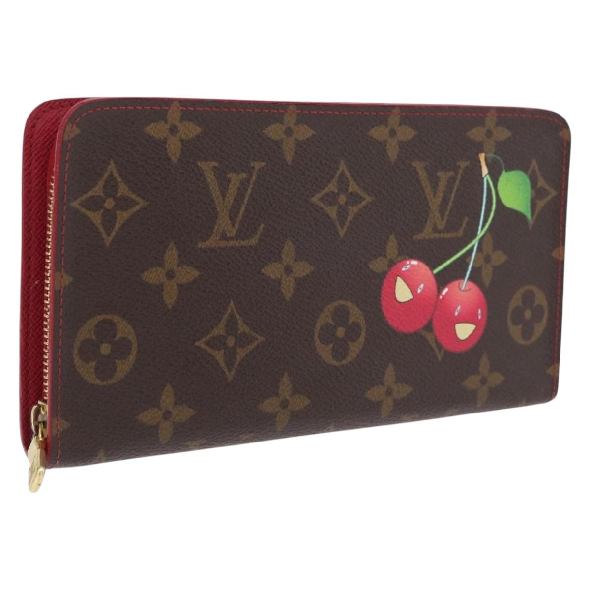 LOUIS VUITTON Monogram Cherry Porte Monnaie Zip Long Wallet M95006 Auth 210089V