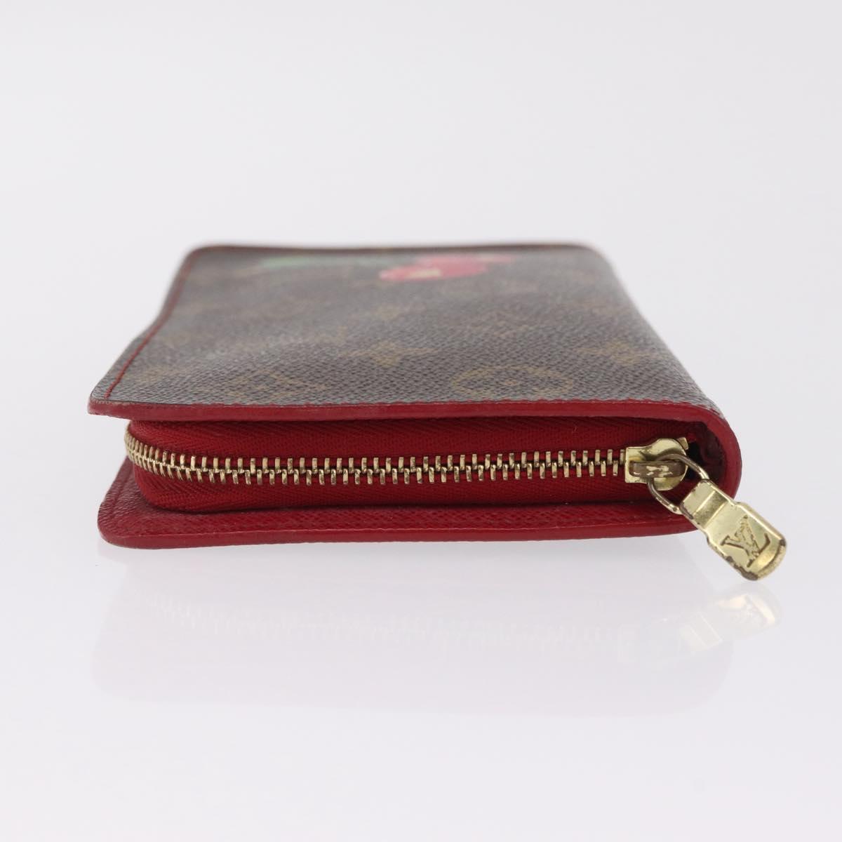 LOUIS VUITTON Monogram Cherry Porte Monnaie Zip Long Wallet M95006 Auth 210091V