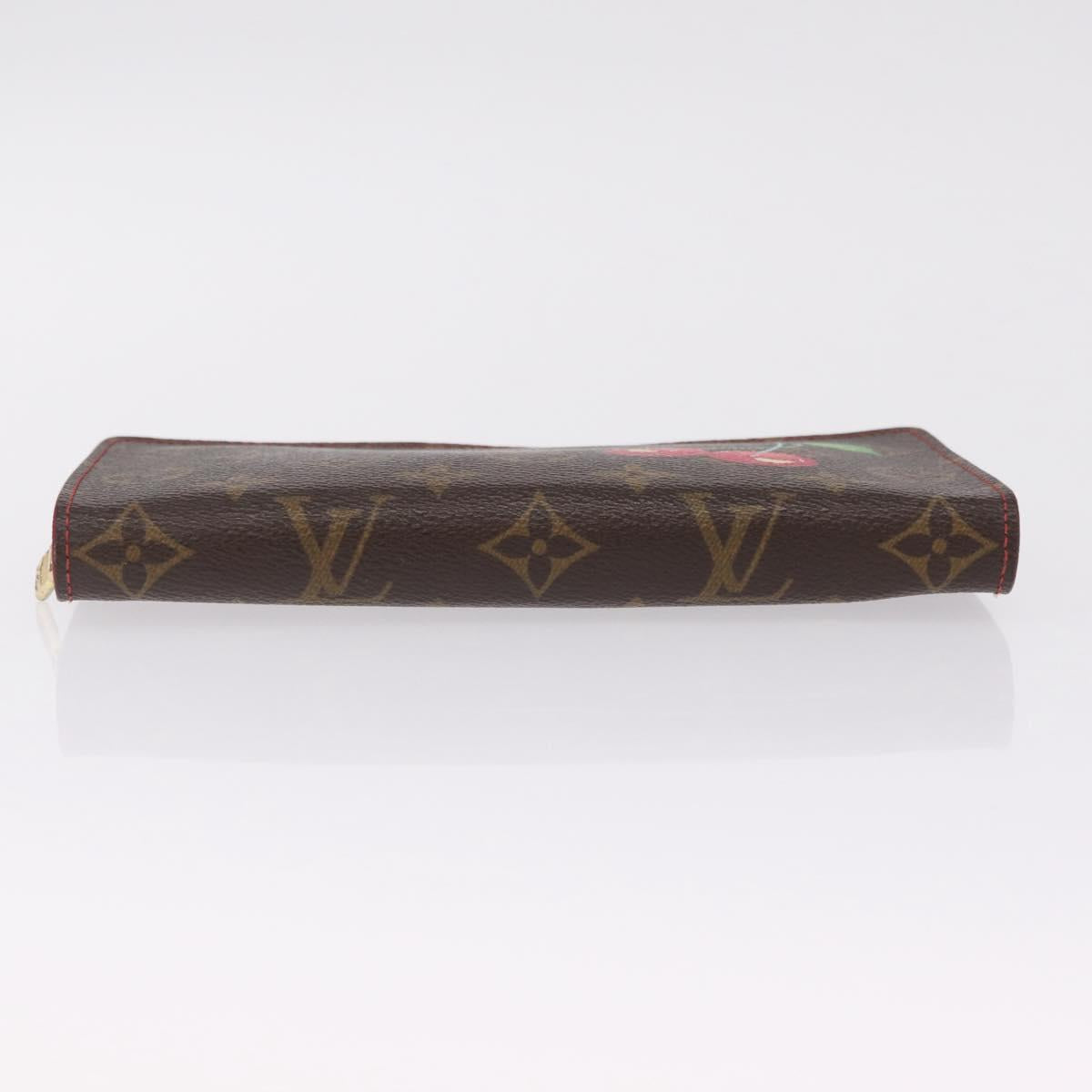 LOUIS VUITTON Monogram Cherry Porte Monnaie Zip Long Wallet M95006 Auth 210091V