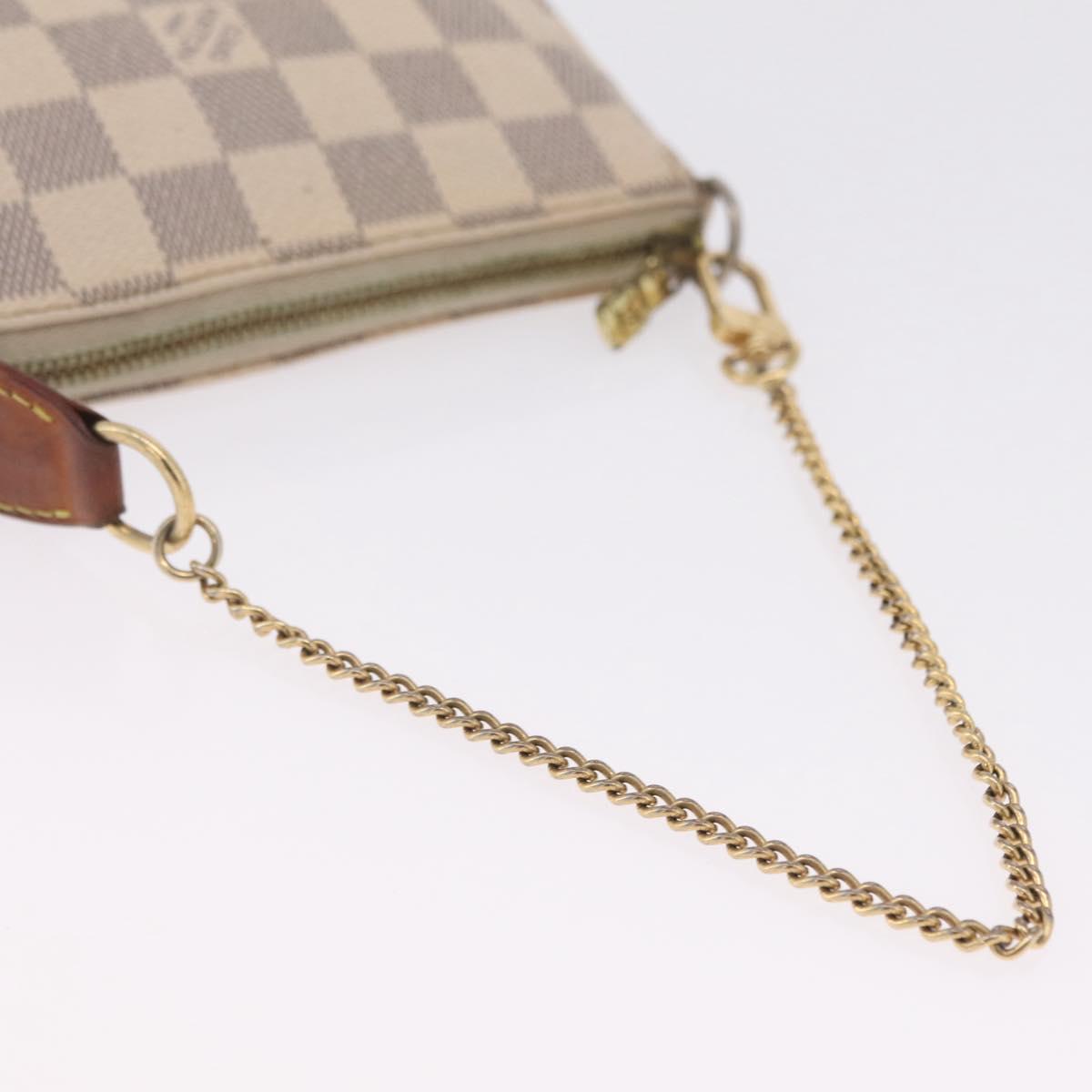 LOUIS VUITTON Damier Azur Mini Pochette Accessoires Pouch N63005 LV Auth 210106