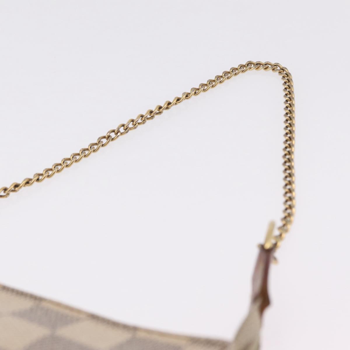 LOUIS VUITTON Damier Azur Mini Pochette Accessoires Pouch N63005 LV Auth 210106