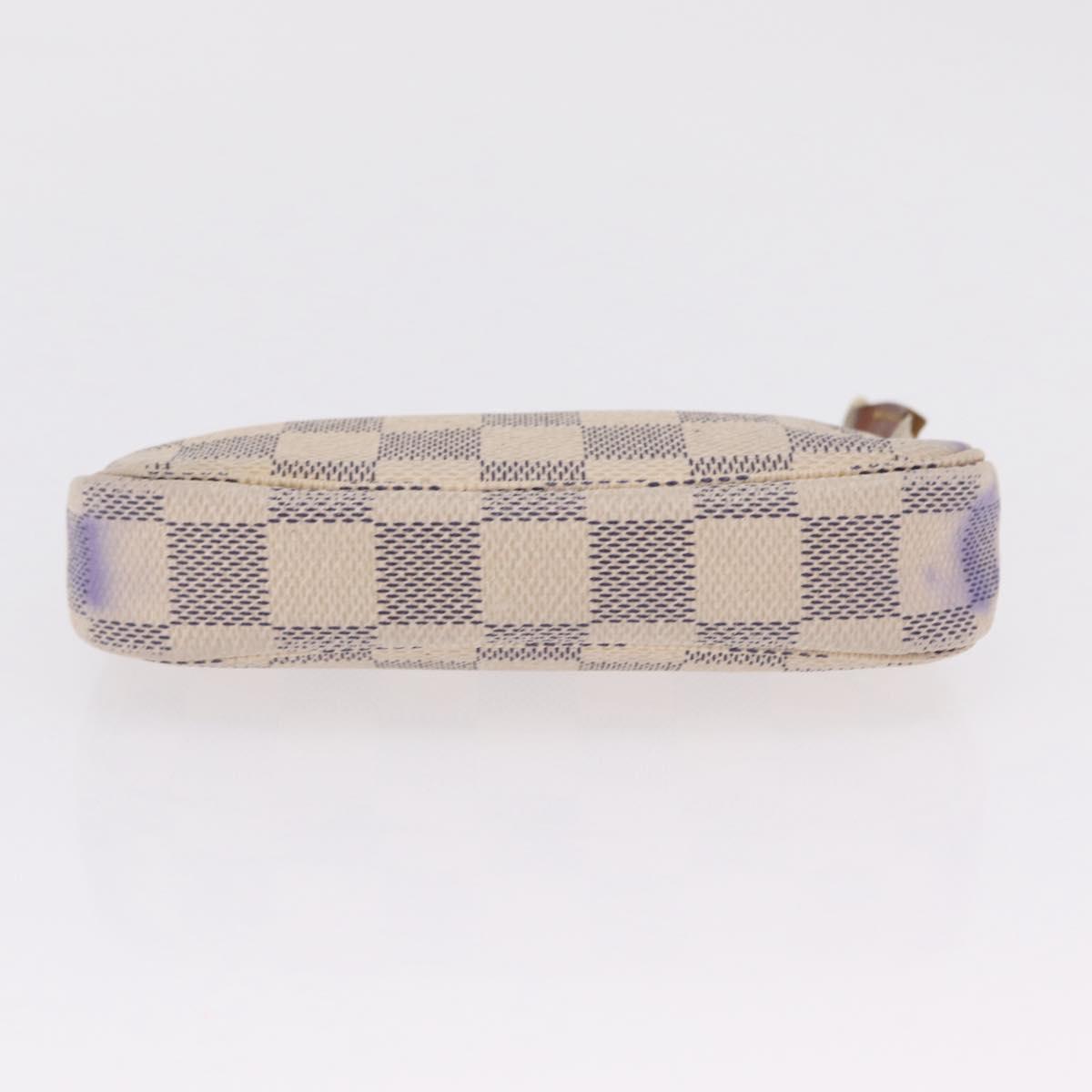 LOUIS VUITTON Damier Azur Mini Pochette Accessoires Pouch N63005 LV Auth 210106