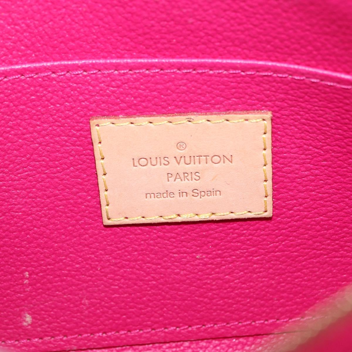 LOUIS VUITTON Vernis Ikat Flower Pochette Cosmetic Pink M90045 LV Auth 210111