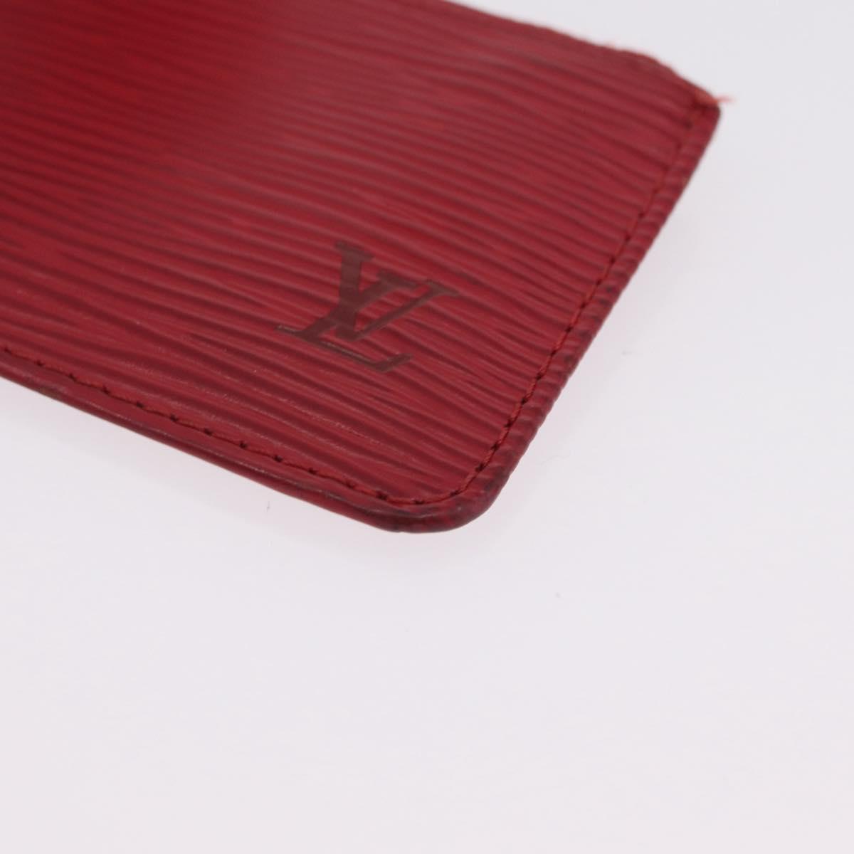 LOUIS VUITTON Epi Pochette Cles Coin Purse Red M63807 LV Auth 210112