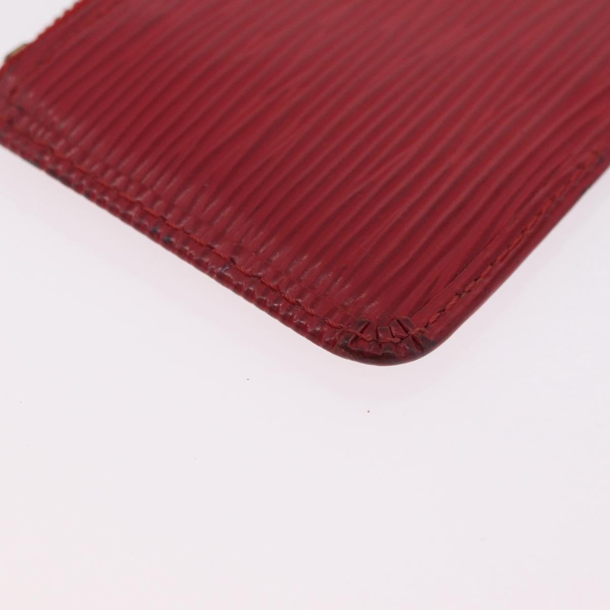 LOUIS VUITTON Epi Pochette Cles Coin Purse Red M63807 LV Auth 210112