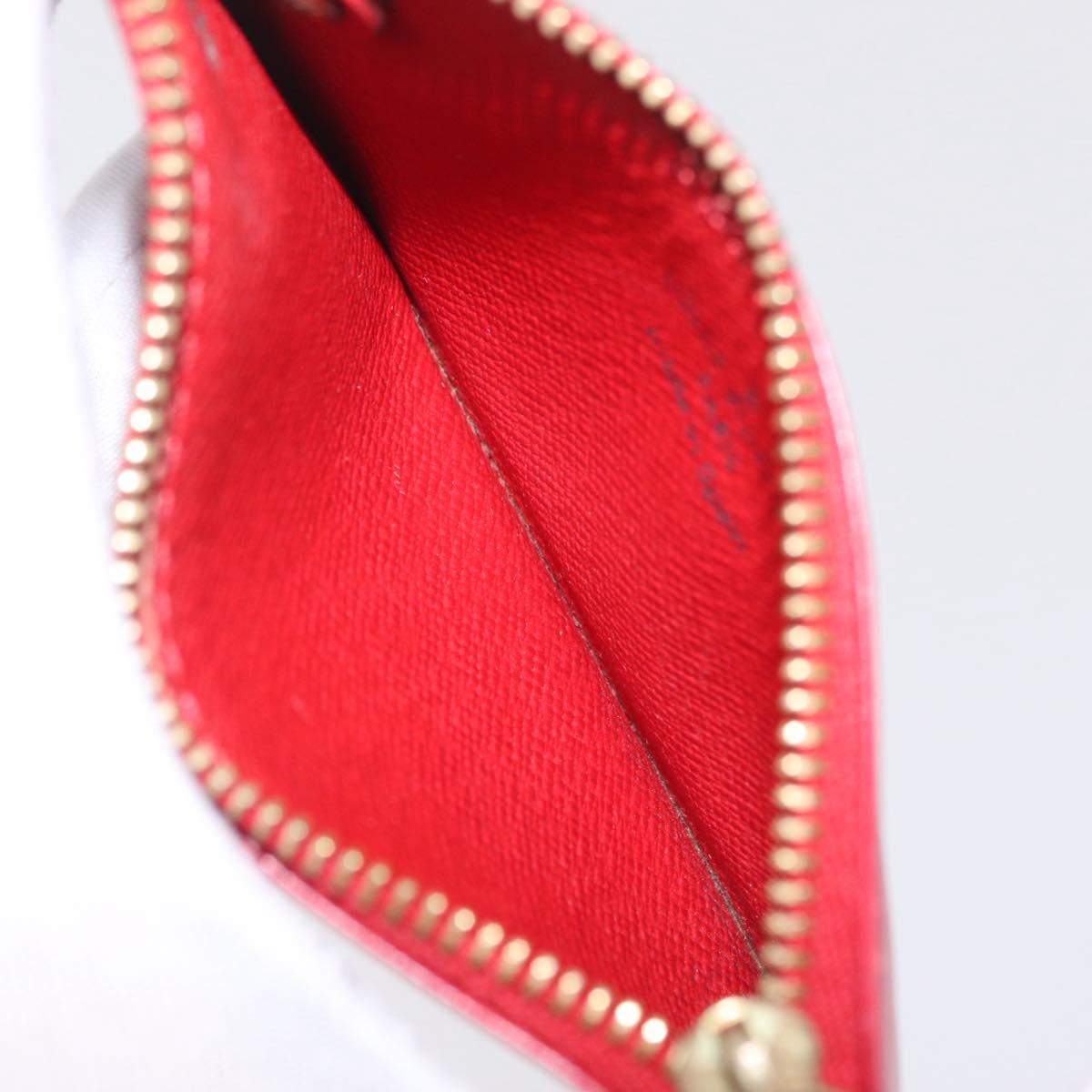 LOUIS VUITTON Epi Pochette Cles Coin Purse Red M63807 LV Auth 210112