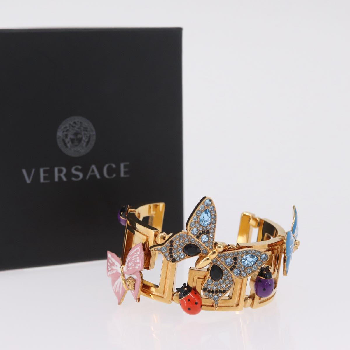 VERSACE Bangle Bracelet metal Gold Tone Auth 210115M