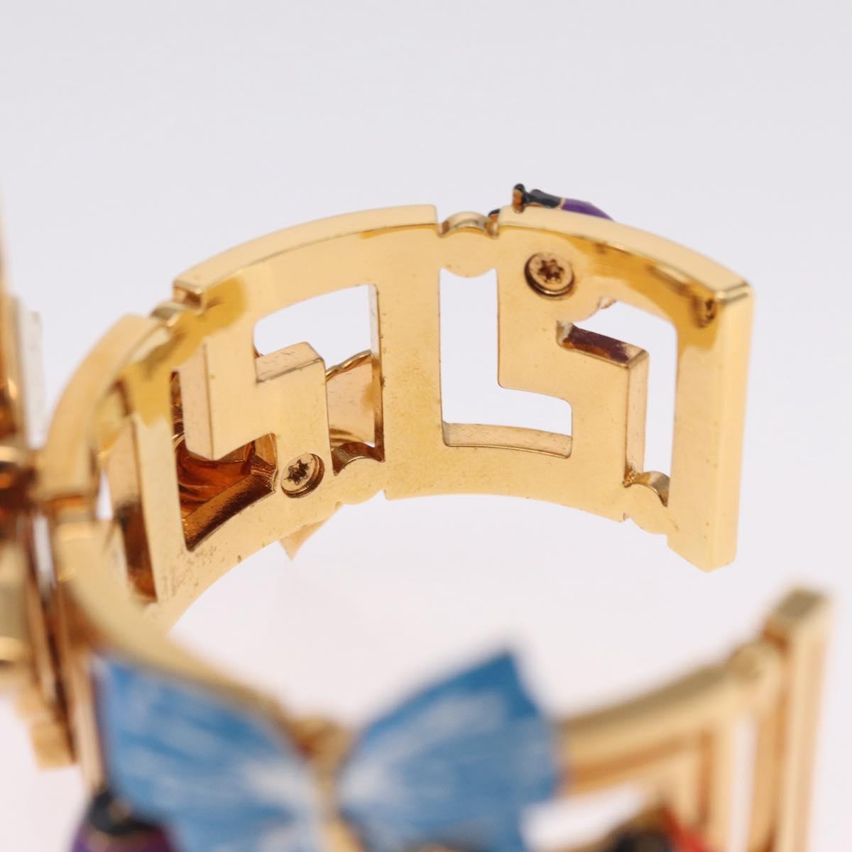 VERSACE Bangle Bracelet metal Gold Tone Auth 210115M