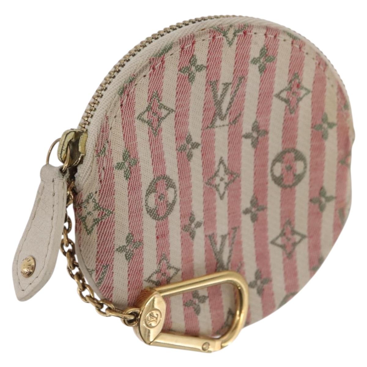 LOUIS VUITTON Monogram Mini Lin Croisette Porte Monnaie Ron M95499 Auth 210118A