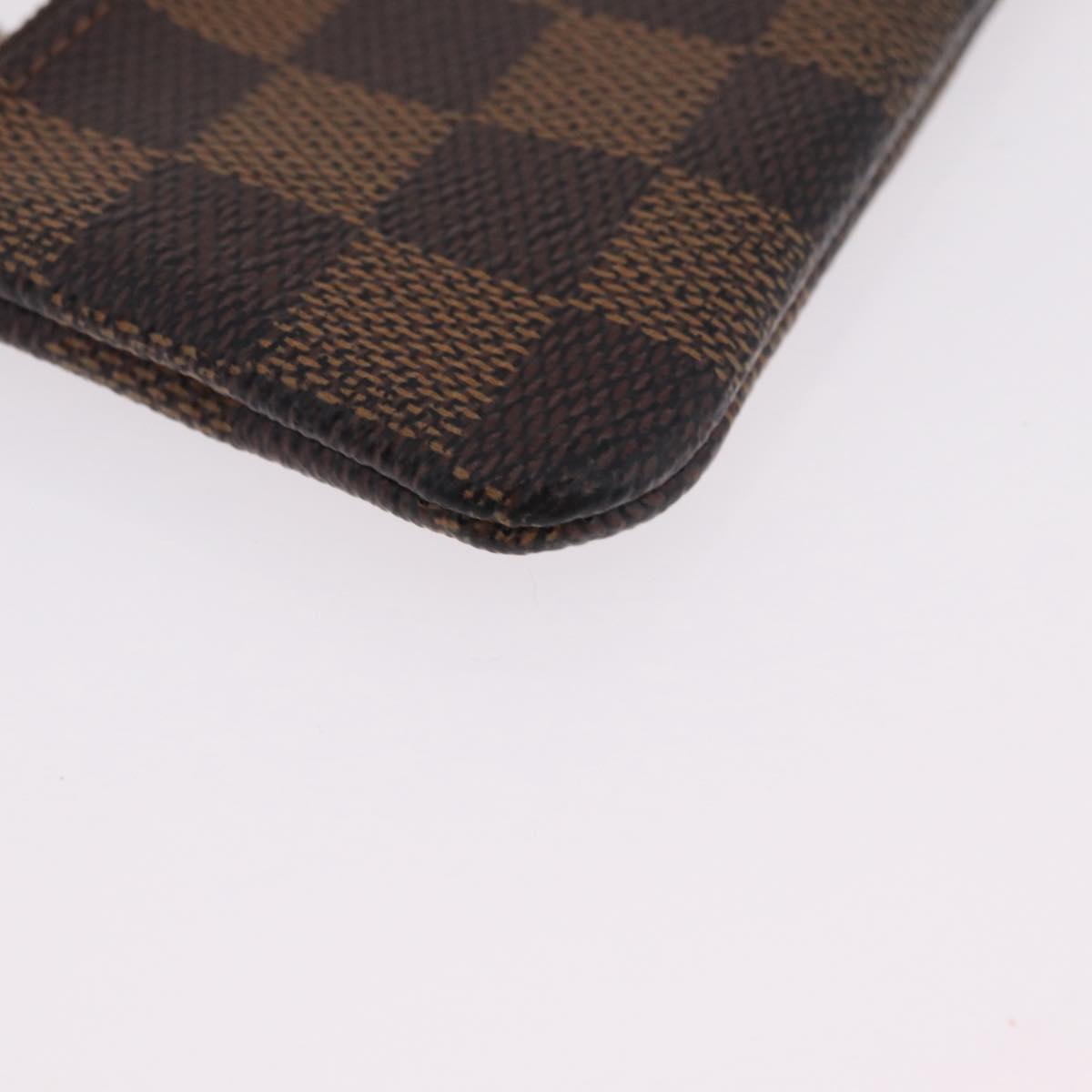 LOUIS VUITTON Damier Ebene Pochette Cles Coin Purse N62658 LV Auth 210119