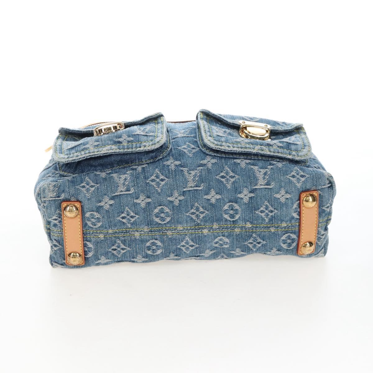 LOUIS VUITTON Monogram Denim Buggy PM Shoulder Bag Blue M95049 LV Auth 210141V