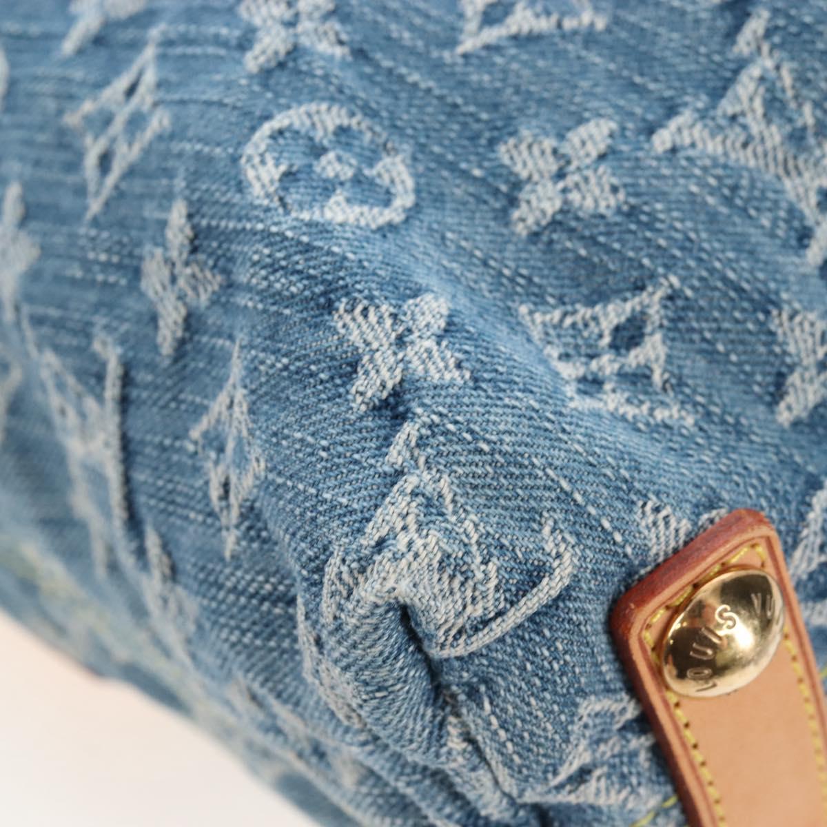 LOUIS VUITTON Monogram Denim Buggy PM Shoulder Bag Blue M95049 LV Auth 210141V