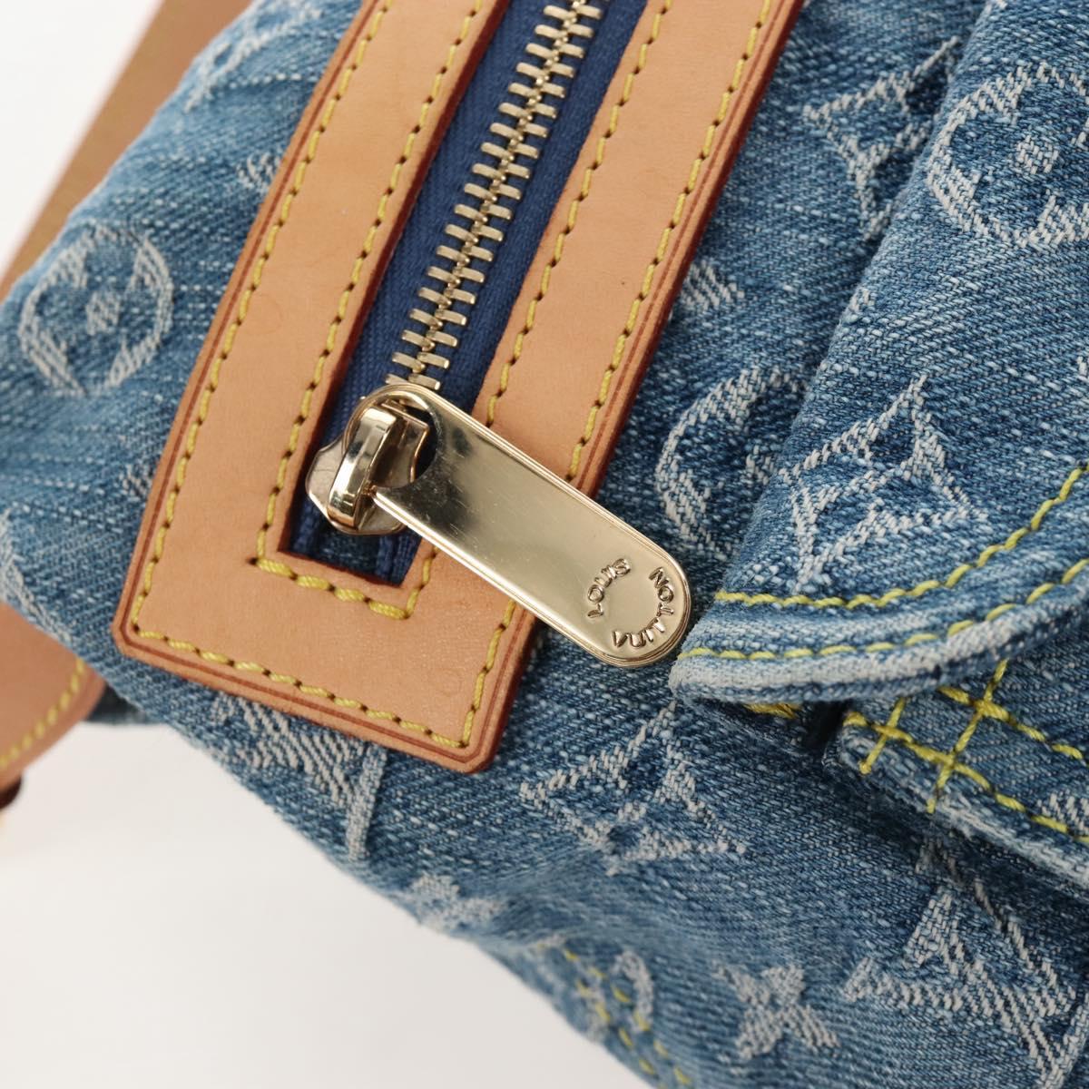 LOUIS VUITTON Monogram Denim Buggy PM Shoulder Bag Blue M95049 LV Auth 210141V
