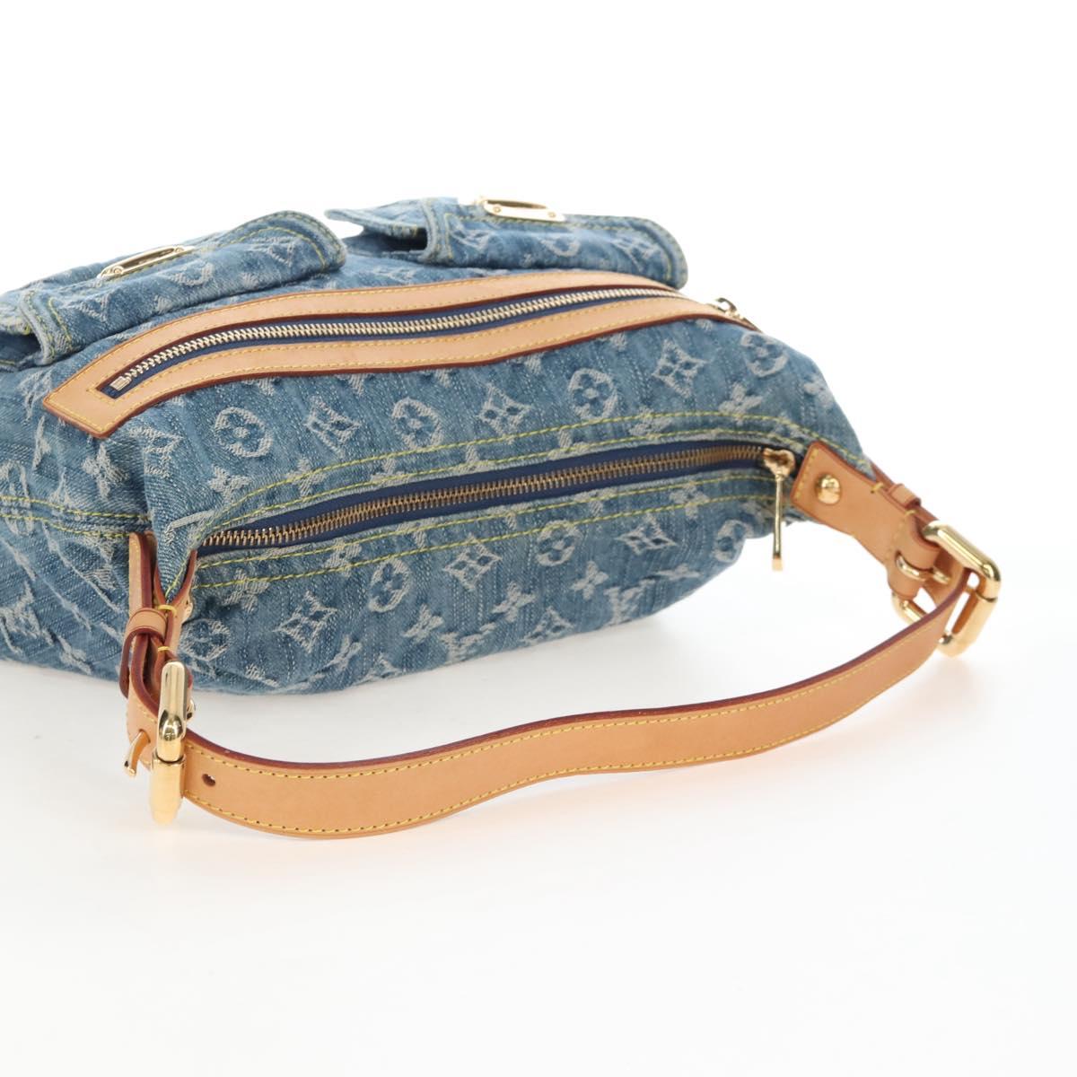 LOUIS VUITTON Monogram Denim Buggy PM Shoulder Bag Blue M95049 LV Auth 210141V